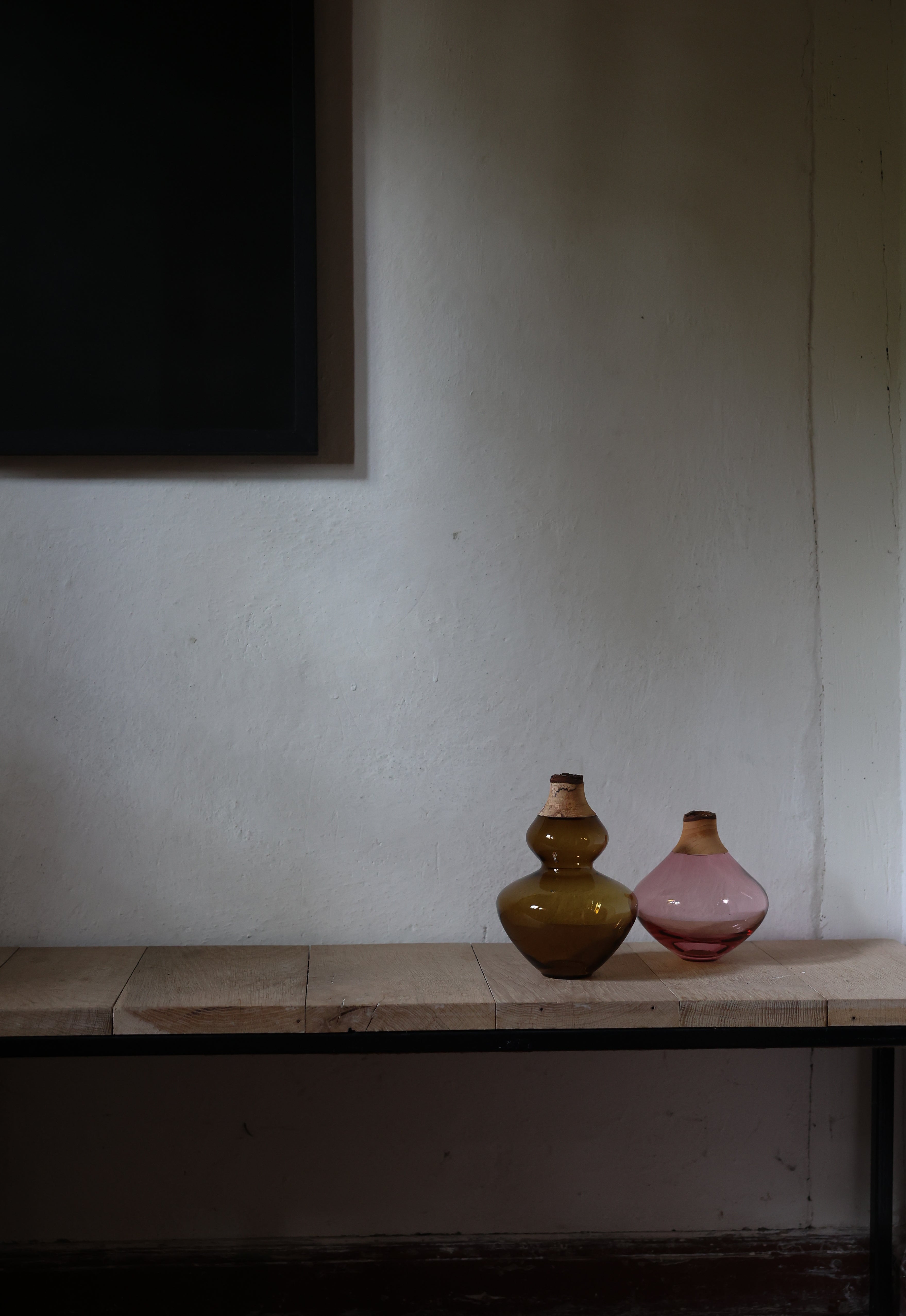 Matisse II | Stacking Vessel in Glass & Wood