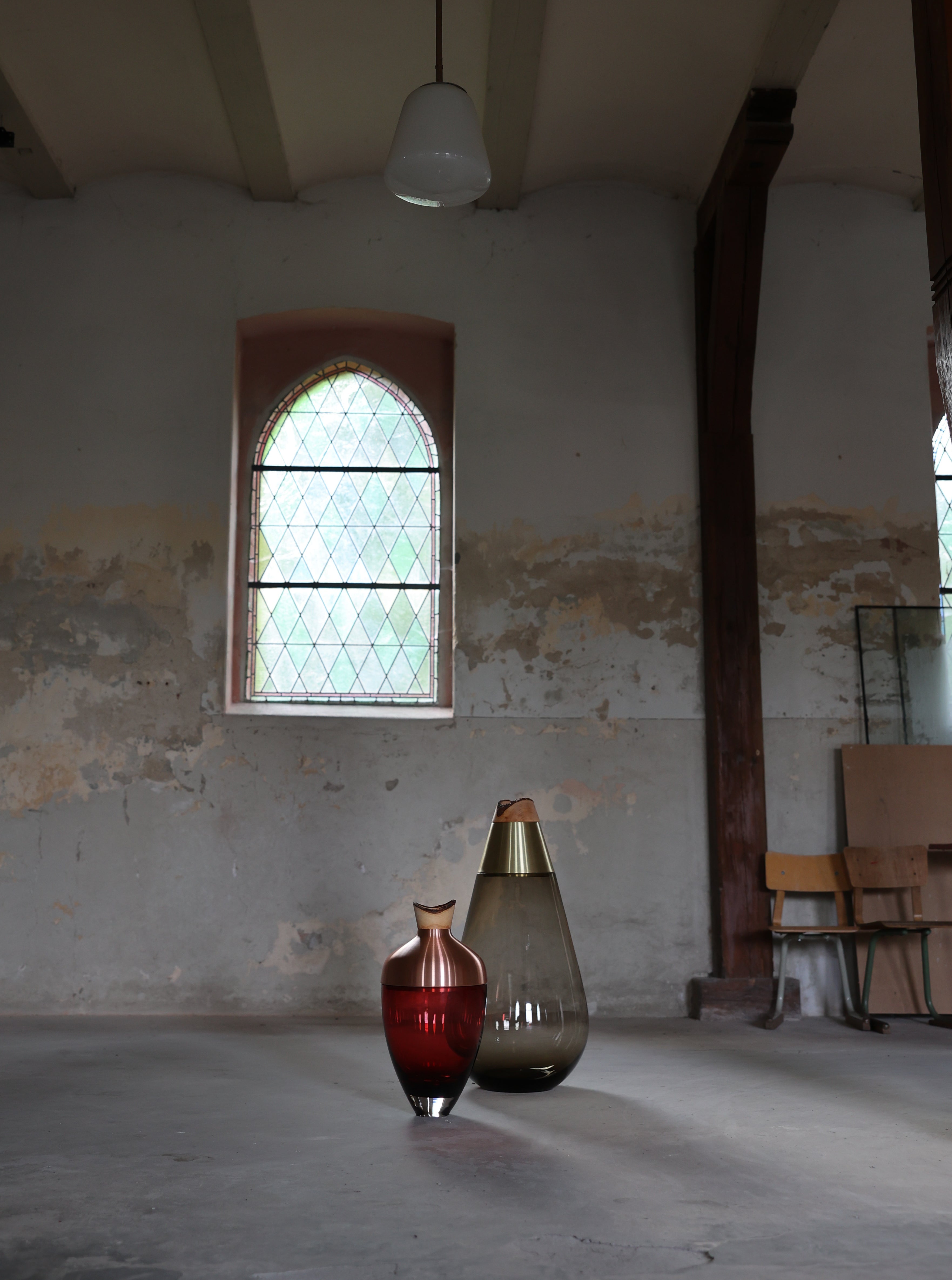 Nani | Stacking Vessel in Semi-Precious Metal, Glass & Wood