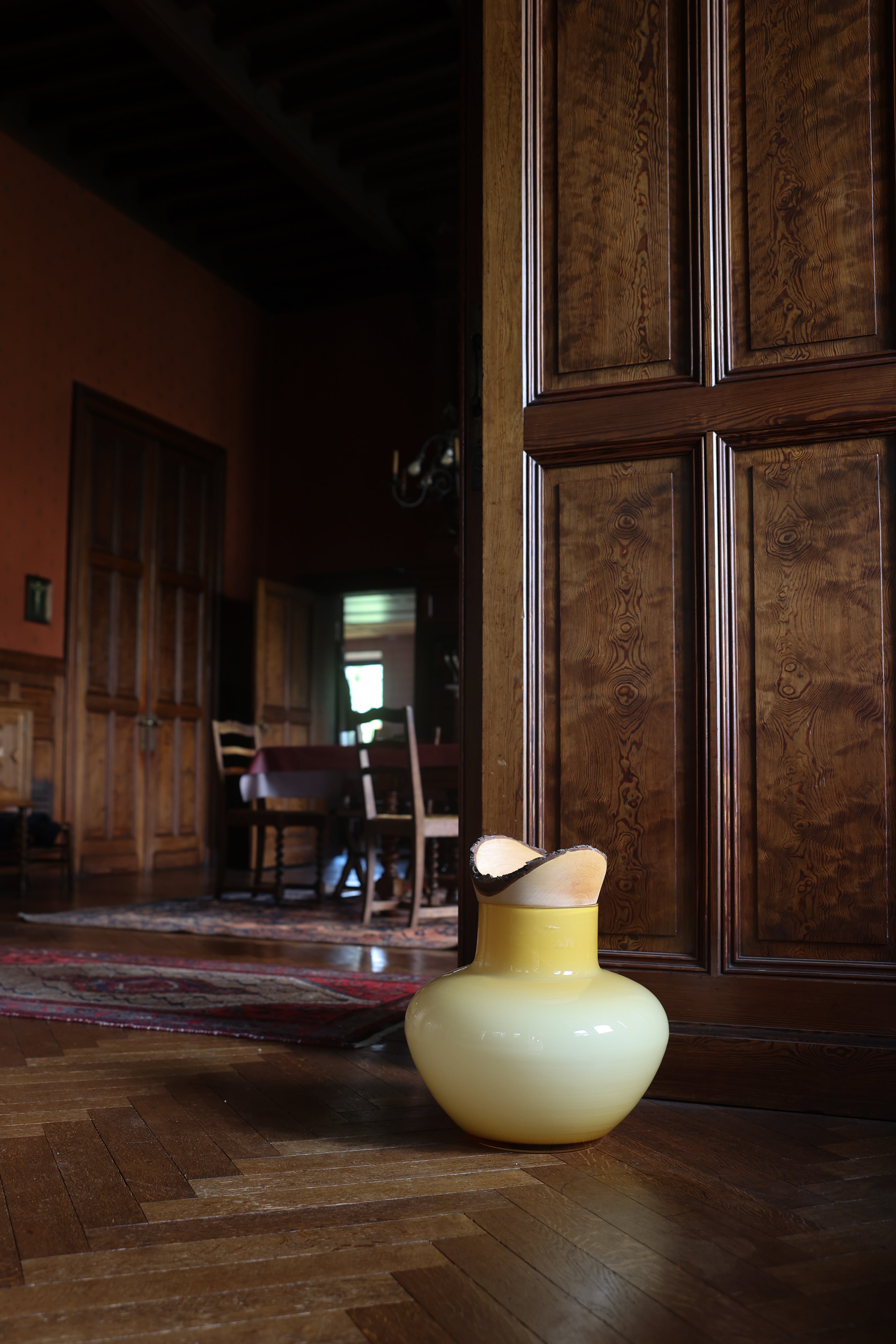 Big Bloom | Stacking Vessel in Mouth-Blown Glass & Hand-Turned Wood