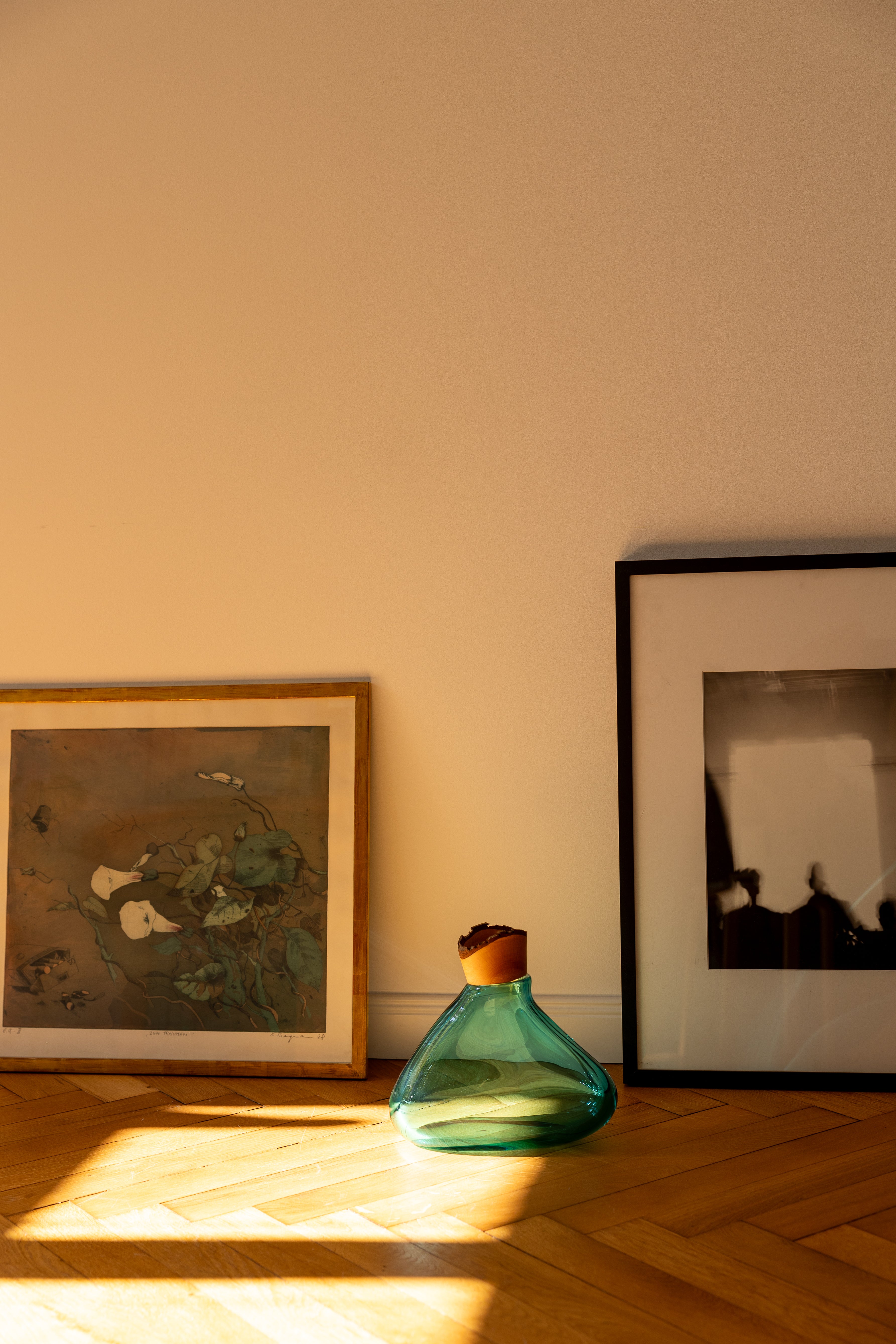 Ilona | Freehand shaped Stacking Vessel with glass & wood