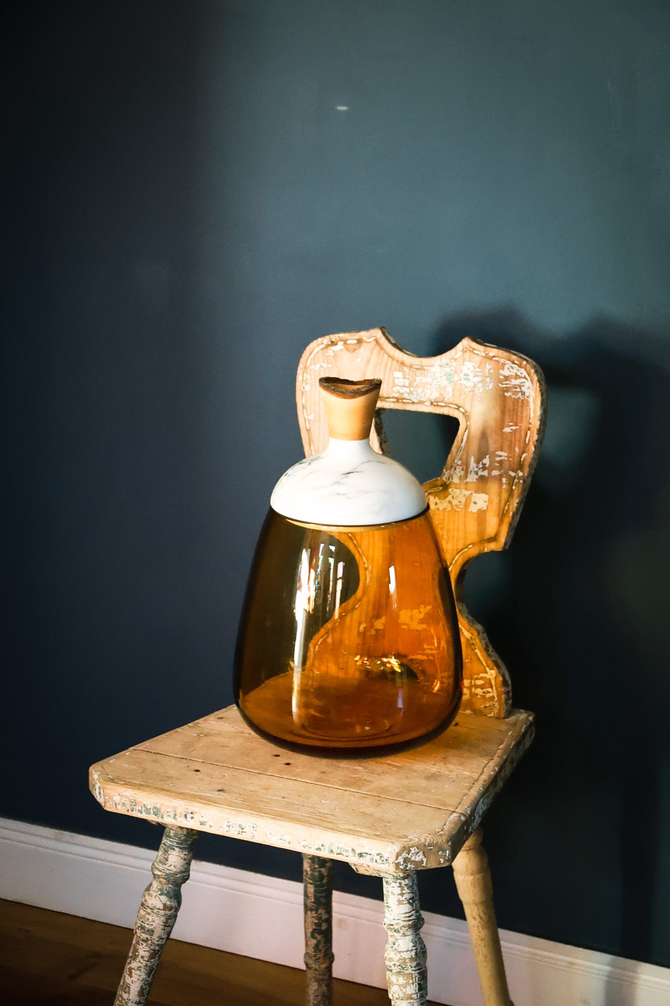 TERRA | Stacking Vessel in Glass, Stone & Wood