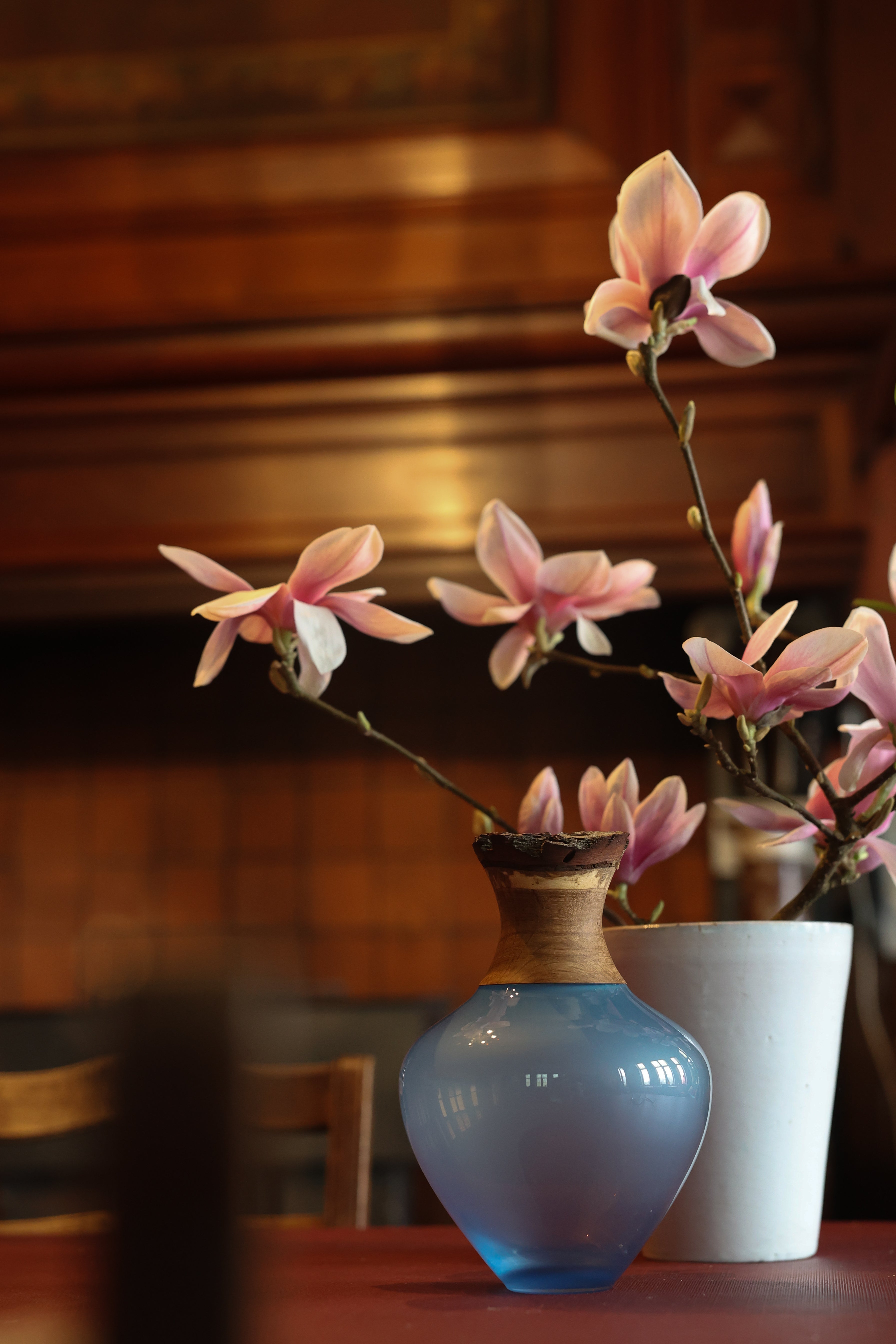 Mizu | Glass Vessel with Hand-Turned Wooden Crown