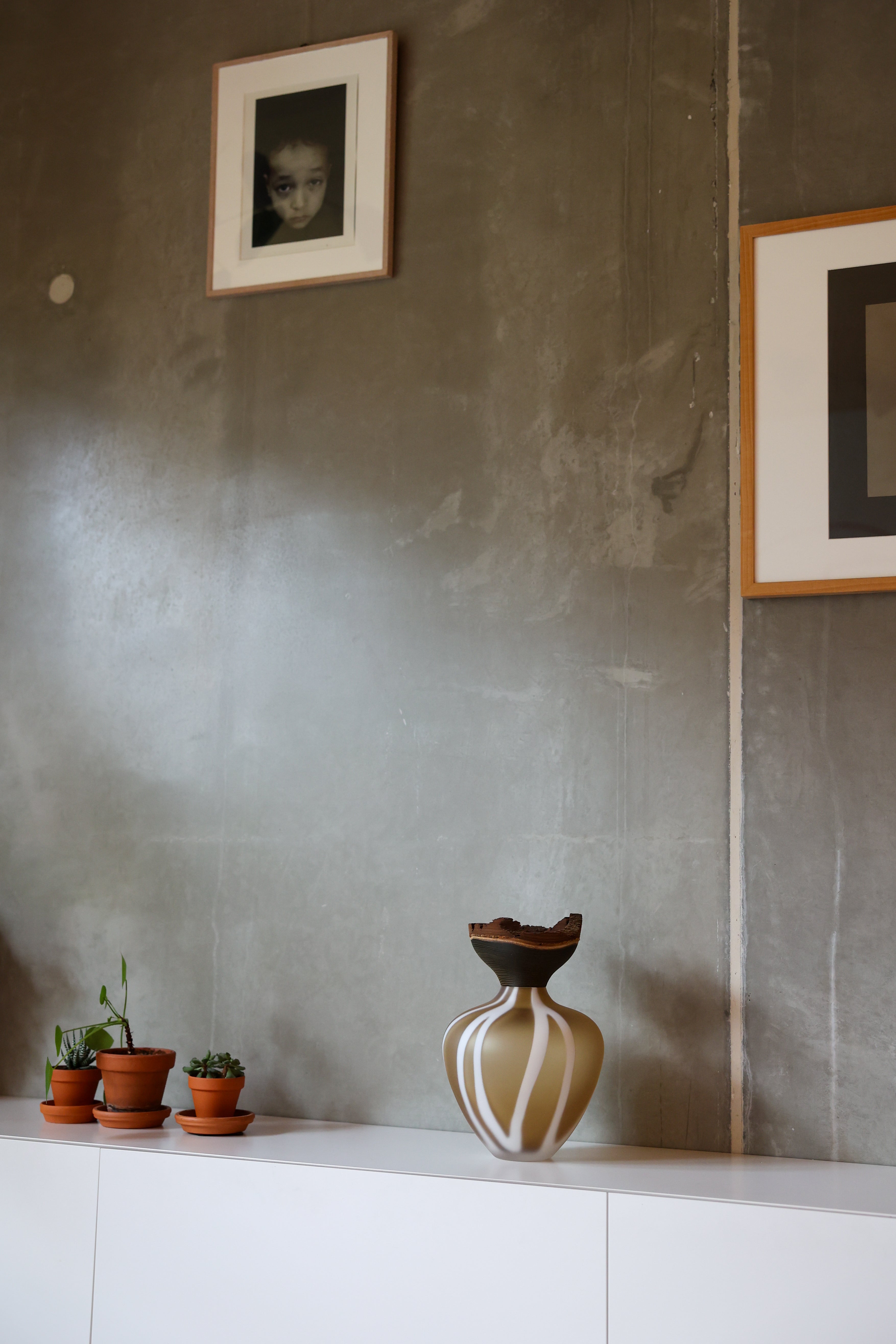 Baby Bloom Satin | Stacking Vessel from Glass & Wood