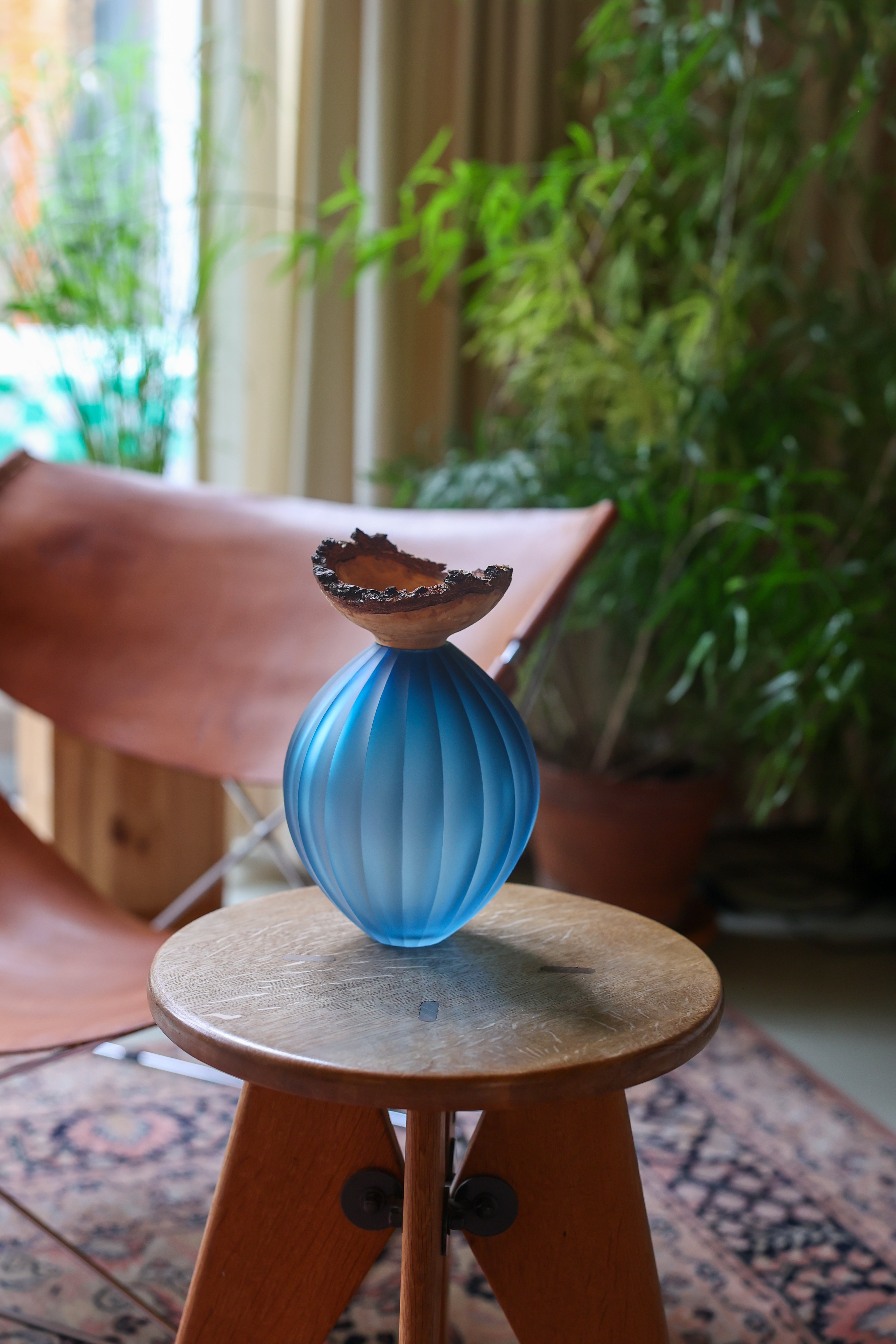 Poppy | Stacking Vessel in diamond cut glass