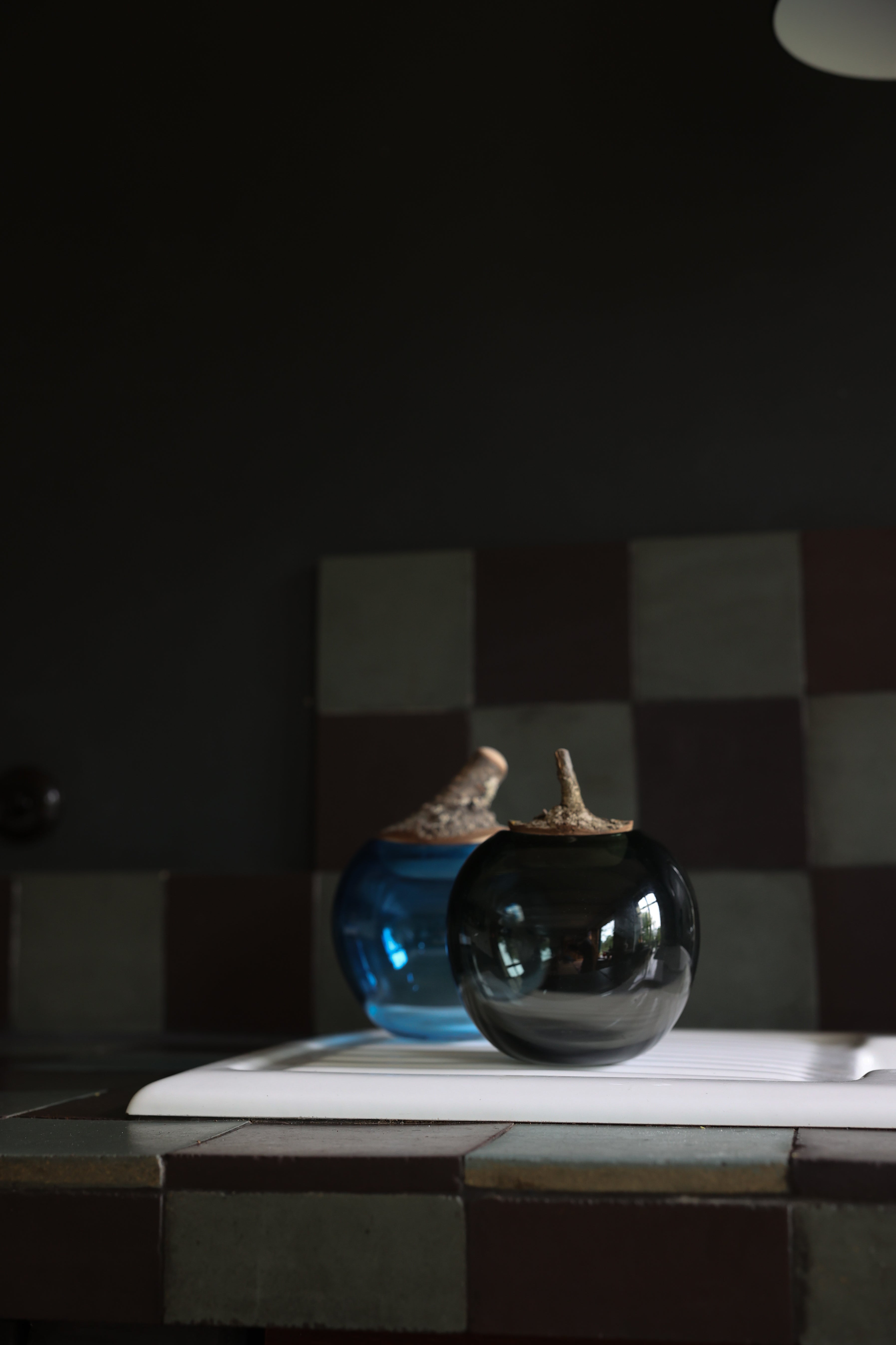 Branch Bowl | Sculptural Glass Bowl with Natural Wood Branch Lid