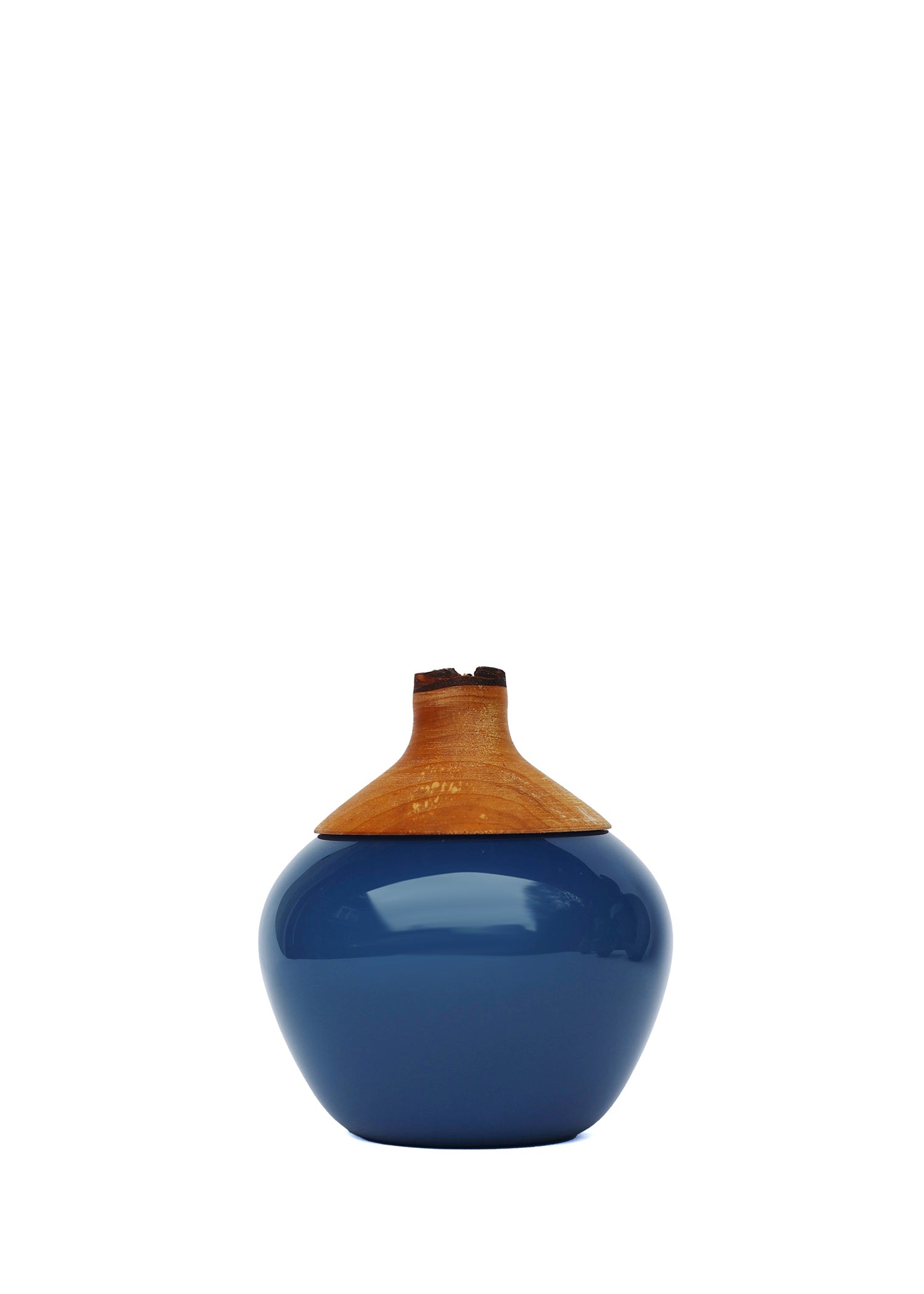 Apple Blue Stacking Vessel featuring a sleek and modern design, perfect for contemporary interiors.