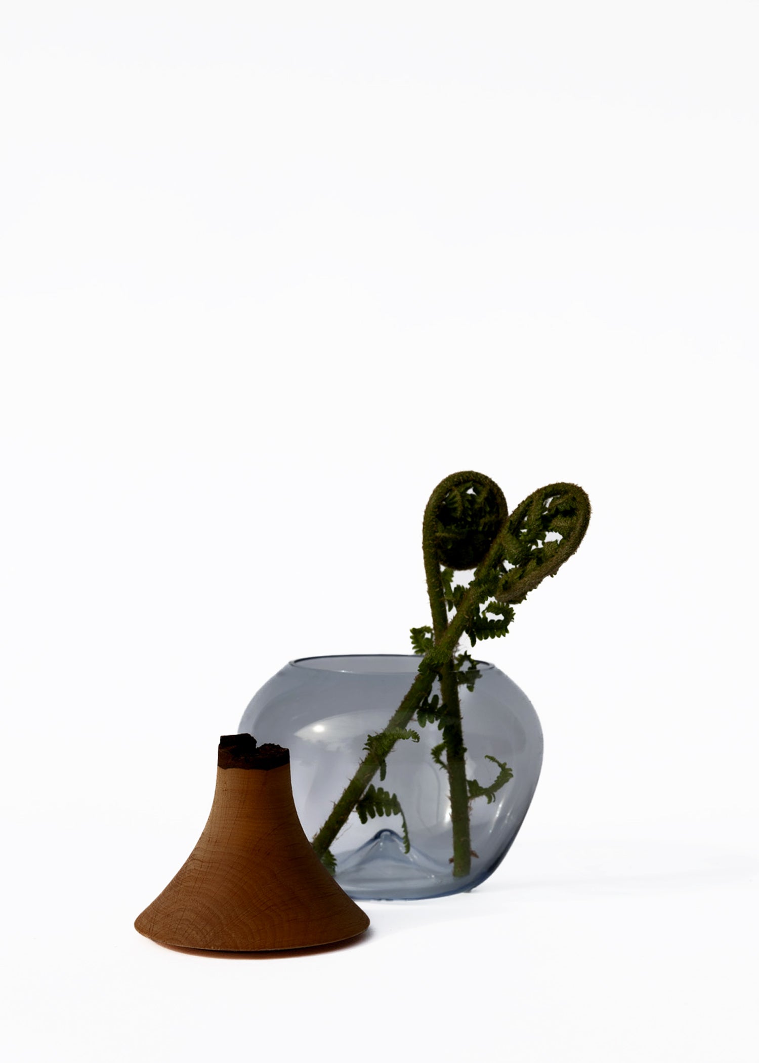 Apple Stacking Vessel Blue Unstacked featuring a sleek and modern design, perfect for contemporary interiors.