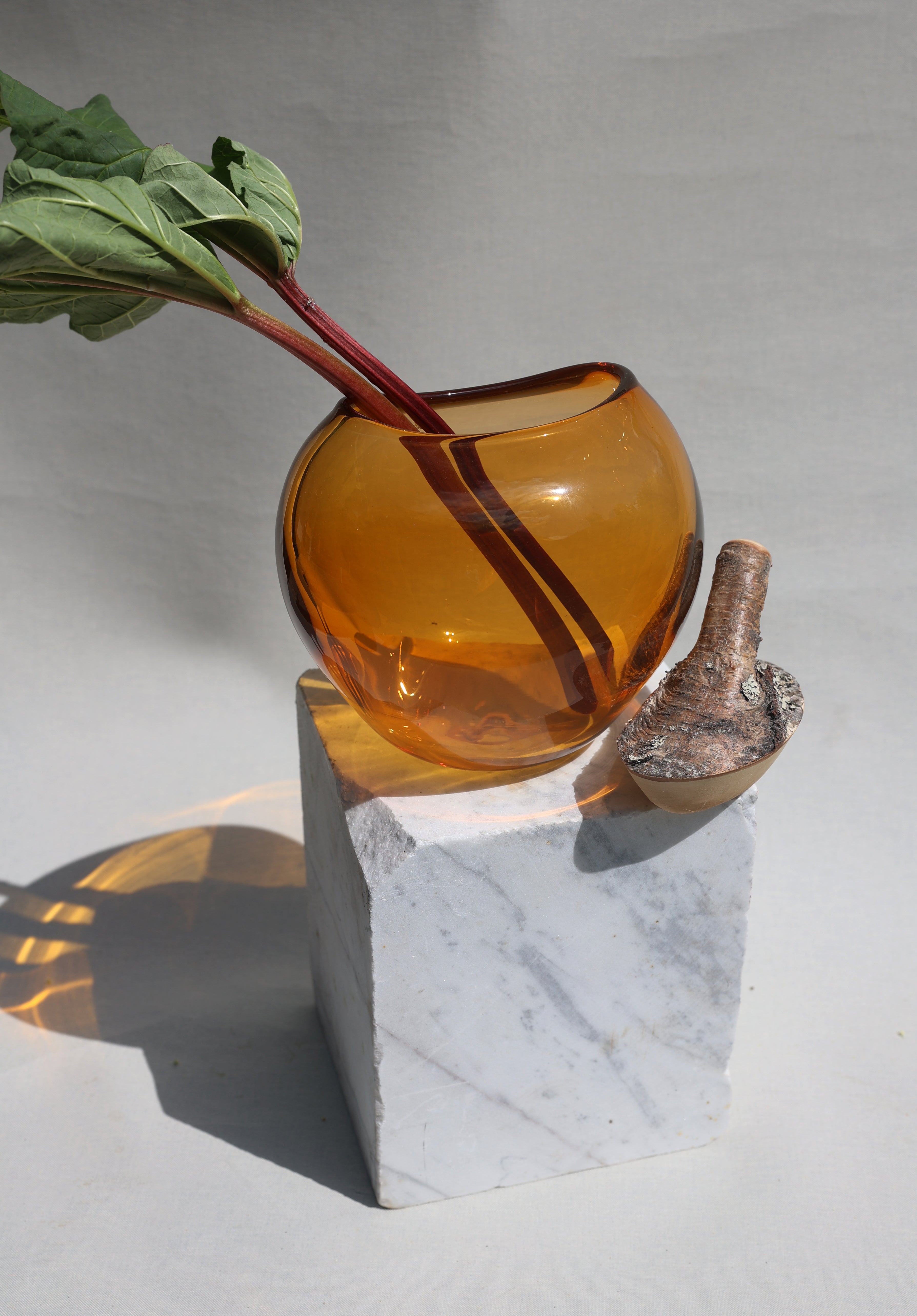 Branch Bowl | Sculptural Glass Bowl with Natural Wood Branch Lid