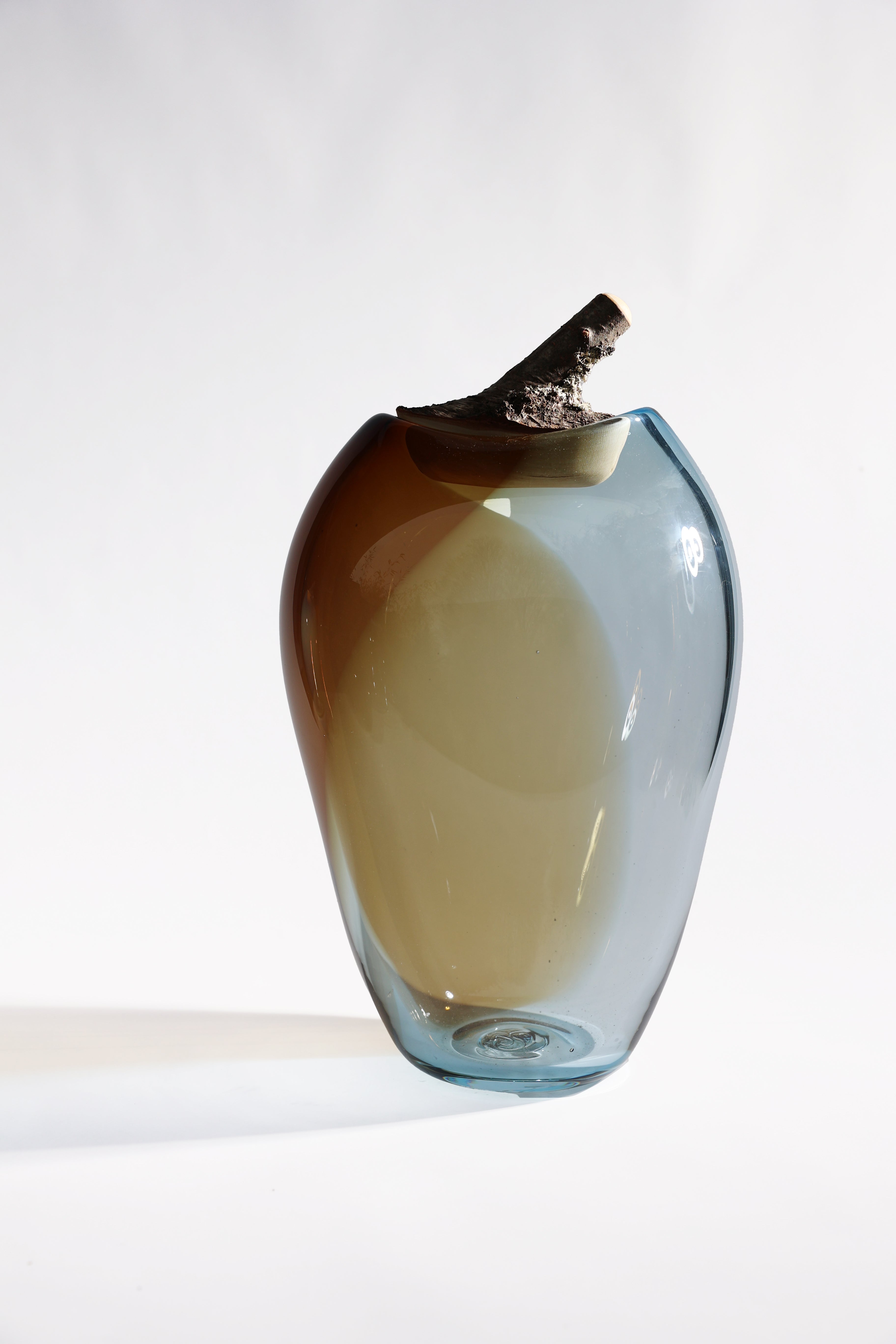 Branch Bowl | Sculptural Glass Bowl with Birch Wood Branch Lid