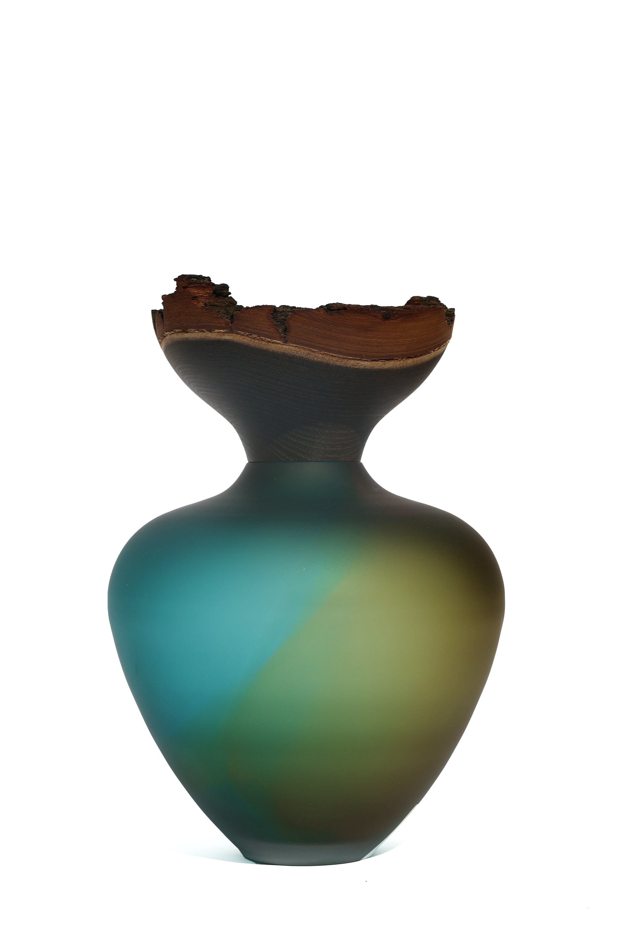 Baby Bloom Satin | Stacking Vessel from Glass & Wood