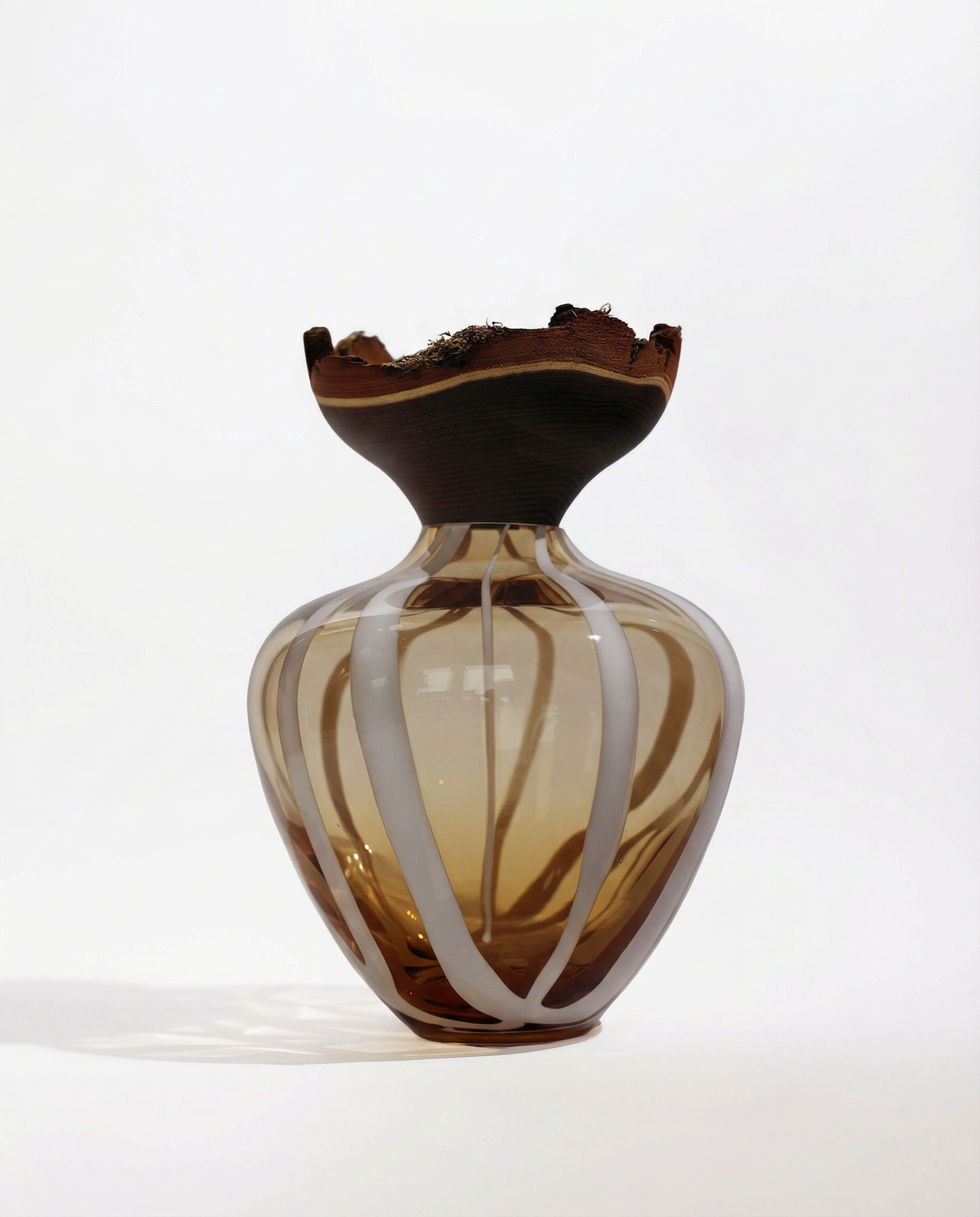 Baby Bloom | Stacking Vessel from Glass & Wood