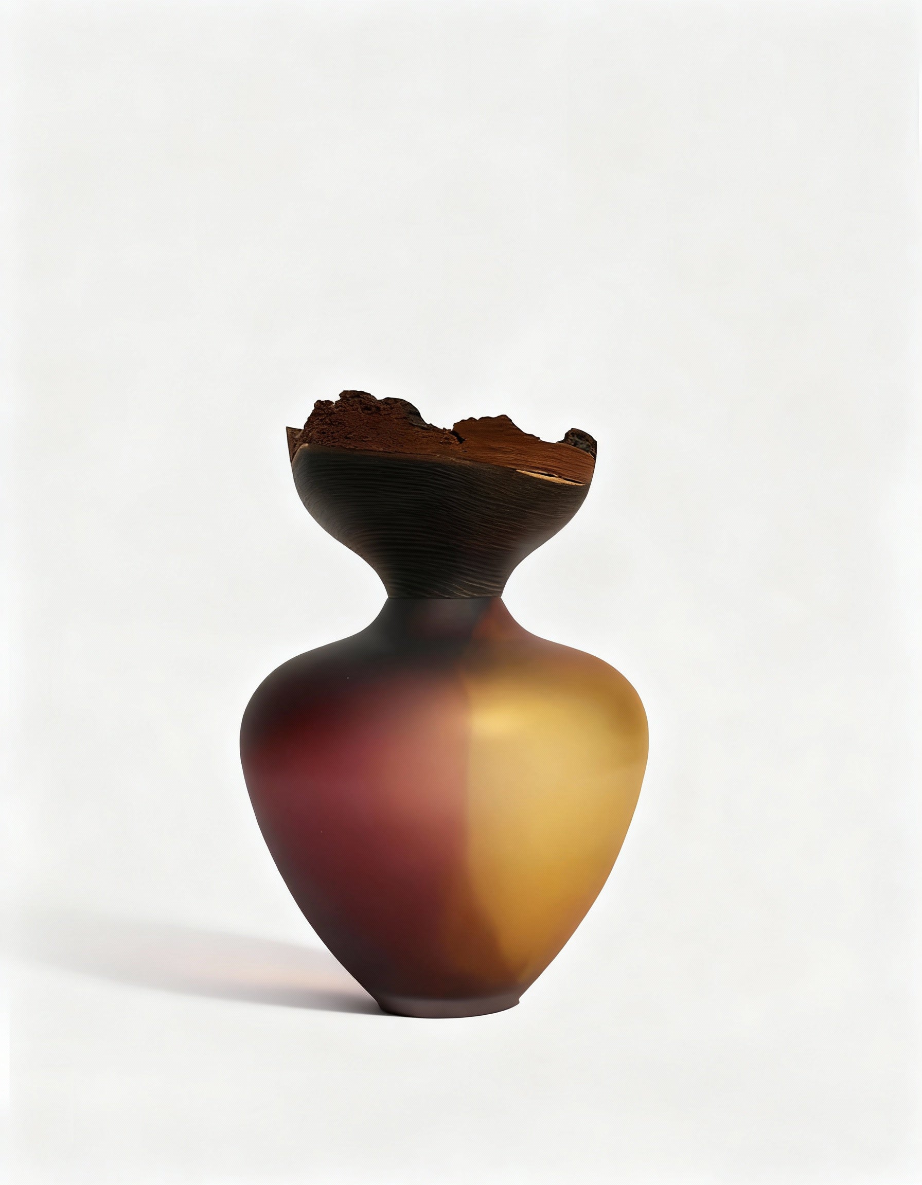 Baby Bloom Satin | Stacking Vessel from Glass & Wood