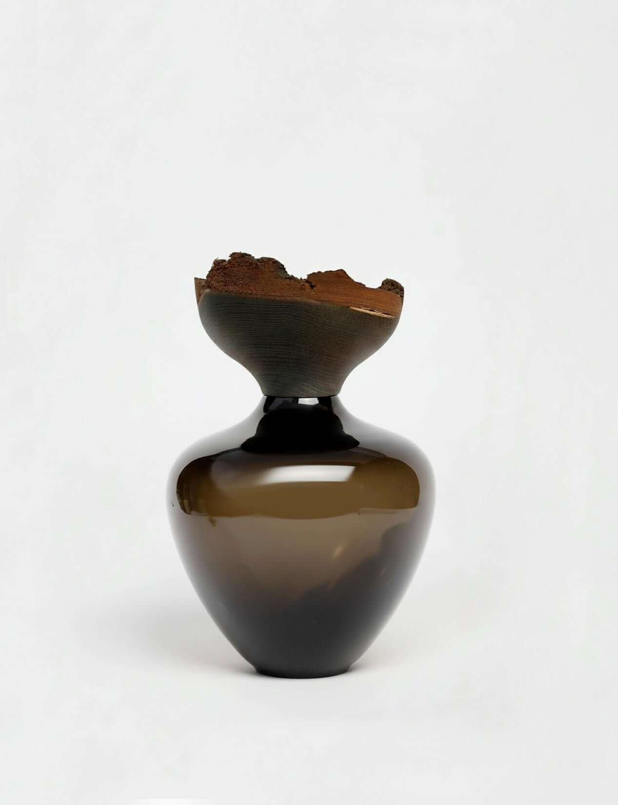 Baby Bloom | Stacking Vessel from Glass & Wood