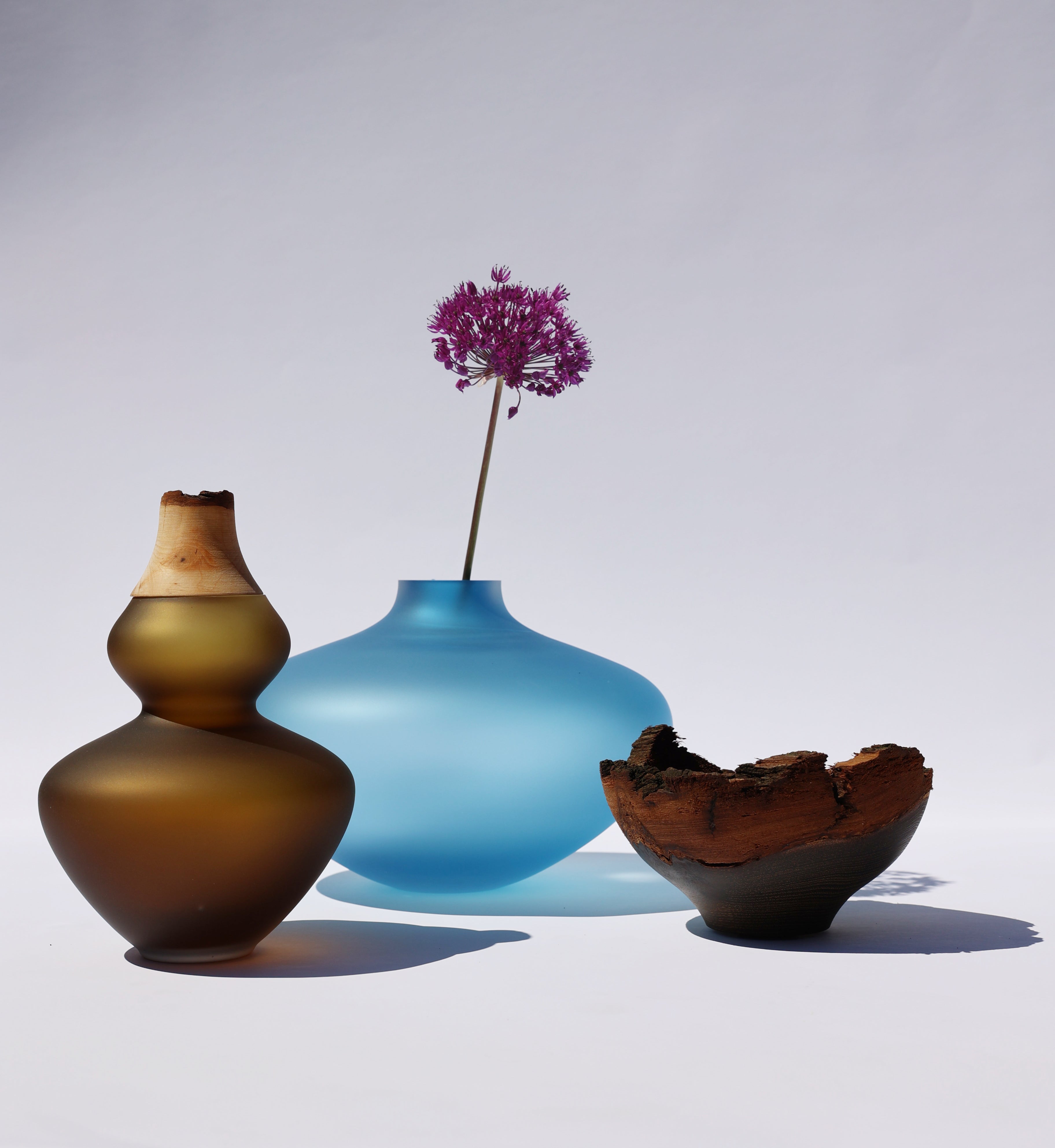 Inanna | Stacking Vessel in glass & wood