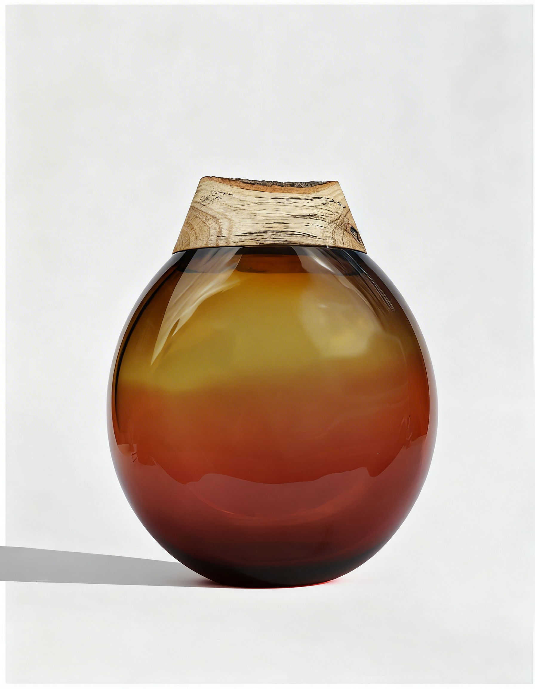 BLUSH  | Oval Stacking Vessels in glass & wood