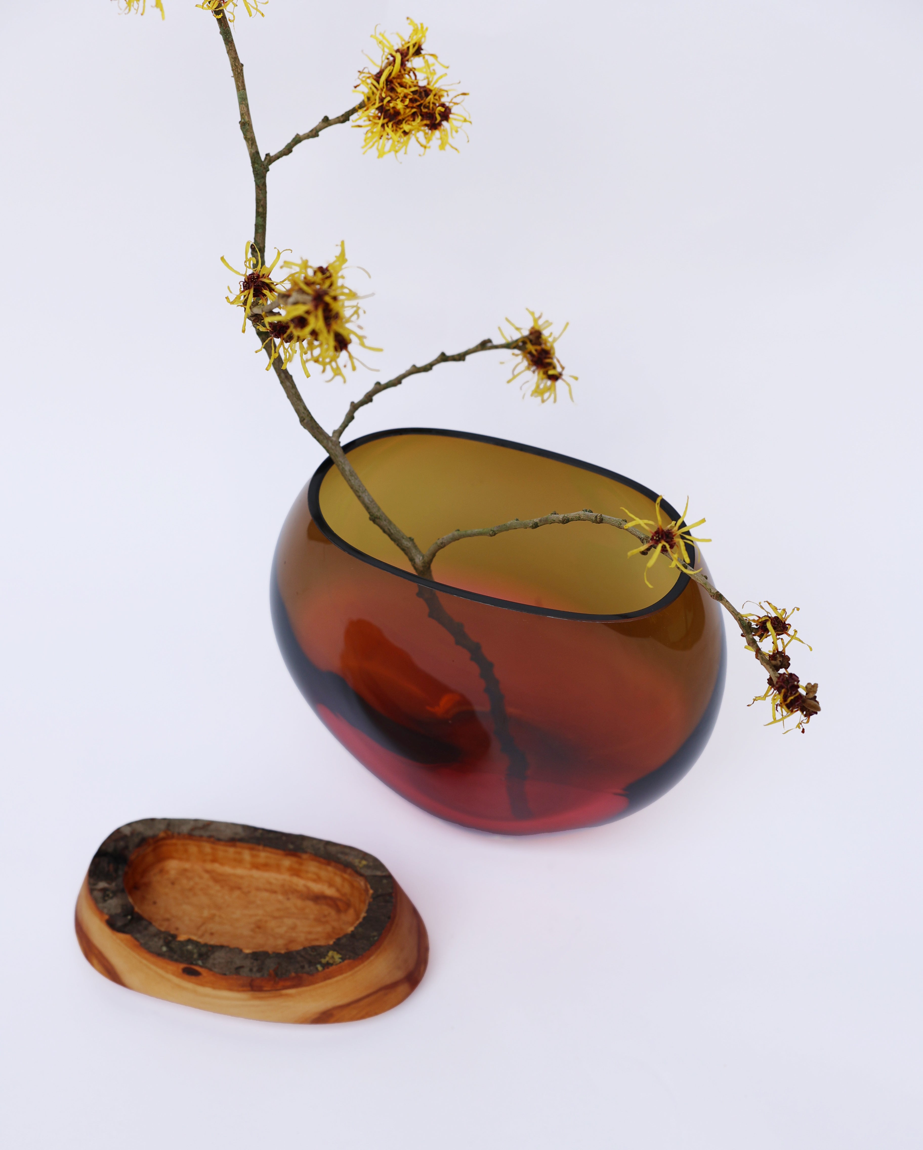 Blush & Tide | Oval Stacking Vessels in glass & wood