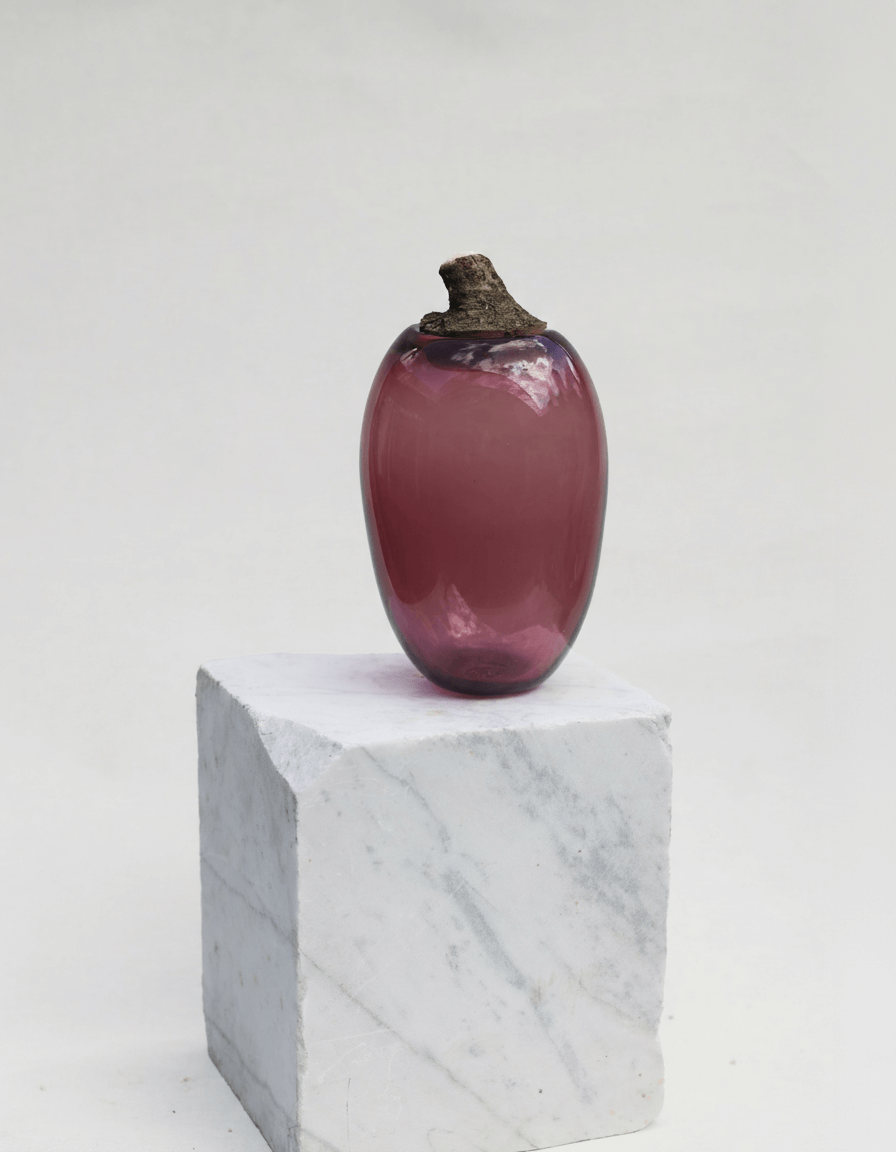 Branch Bowl | Sculptural Glass Bowl with Natural Wood Branch Lid