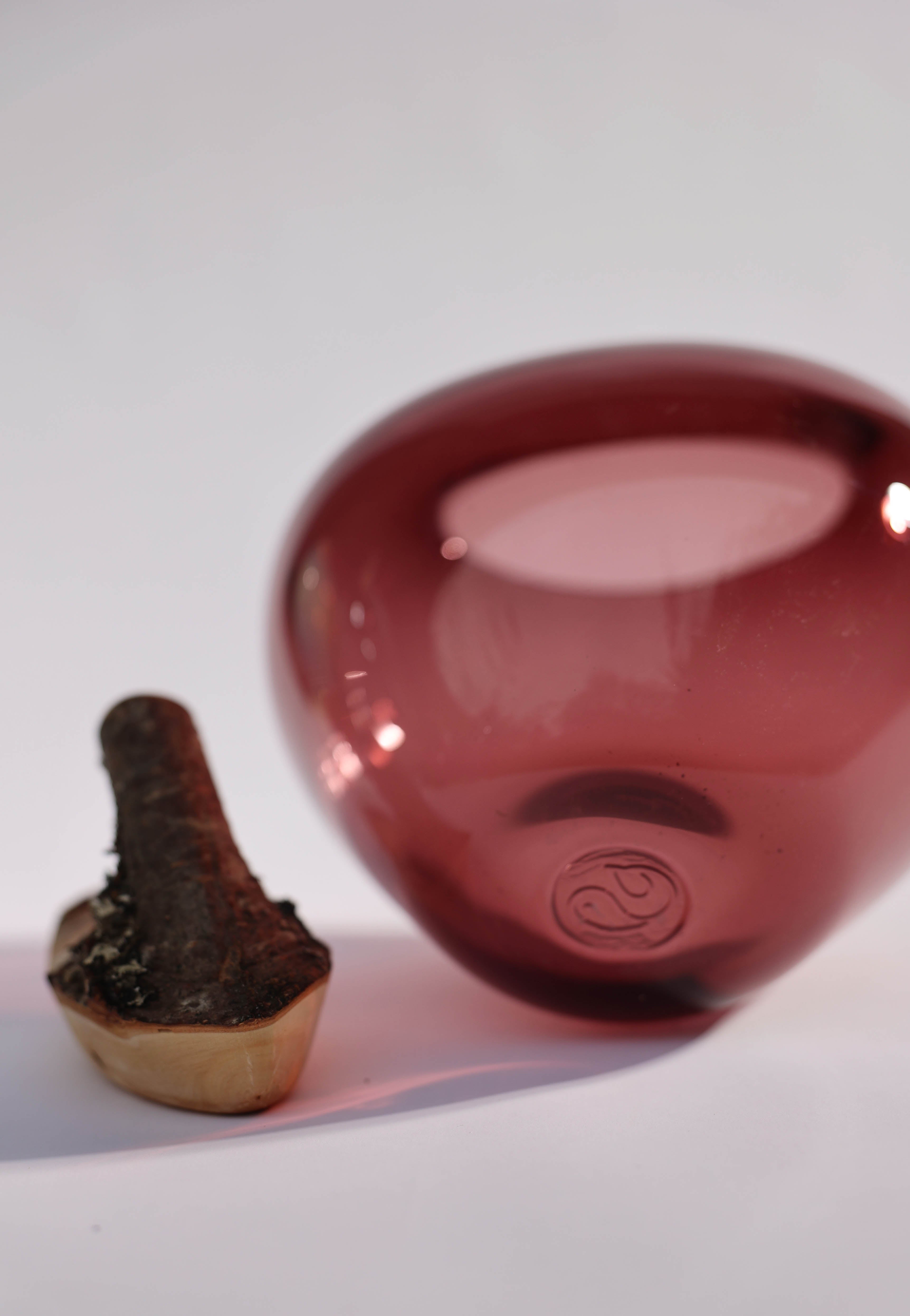 Branch Bowl | Sculptural Glass Bowl with Birch Wood Branch Lid