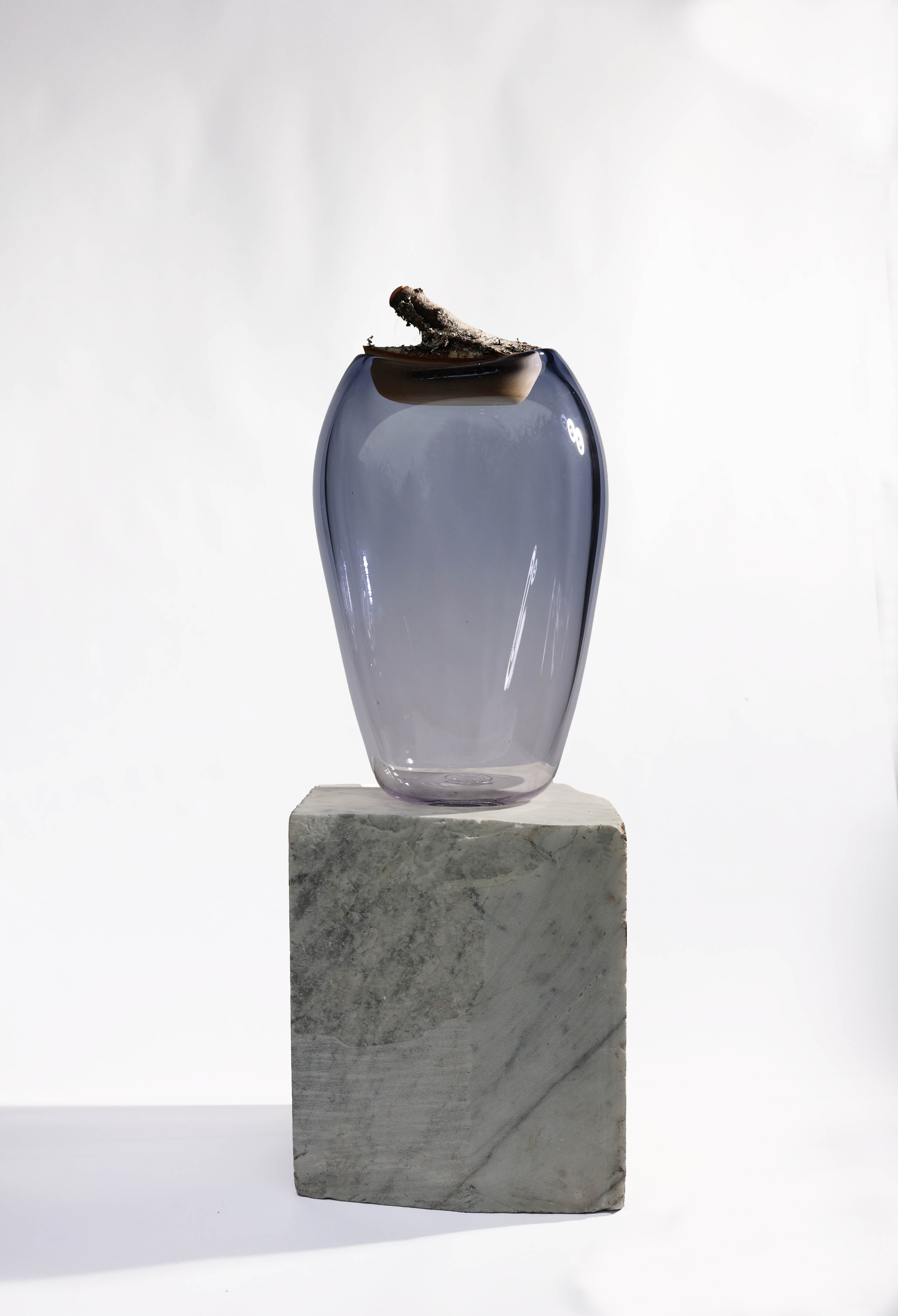 Branch Bowl | Sculptural Glass Bowl with Birch Wood Branch Lid