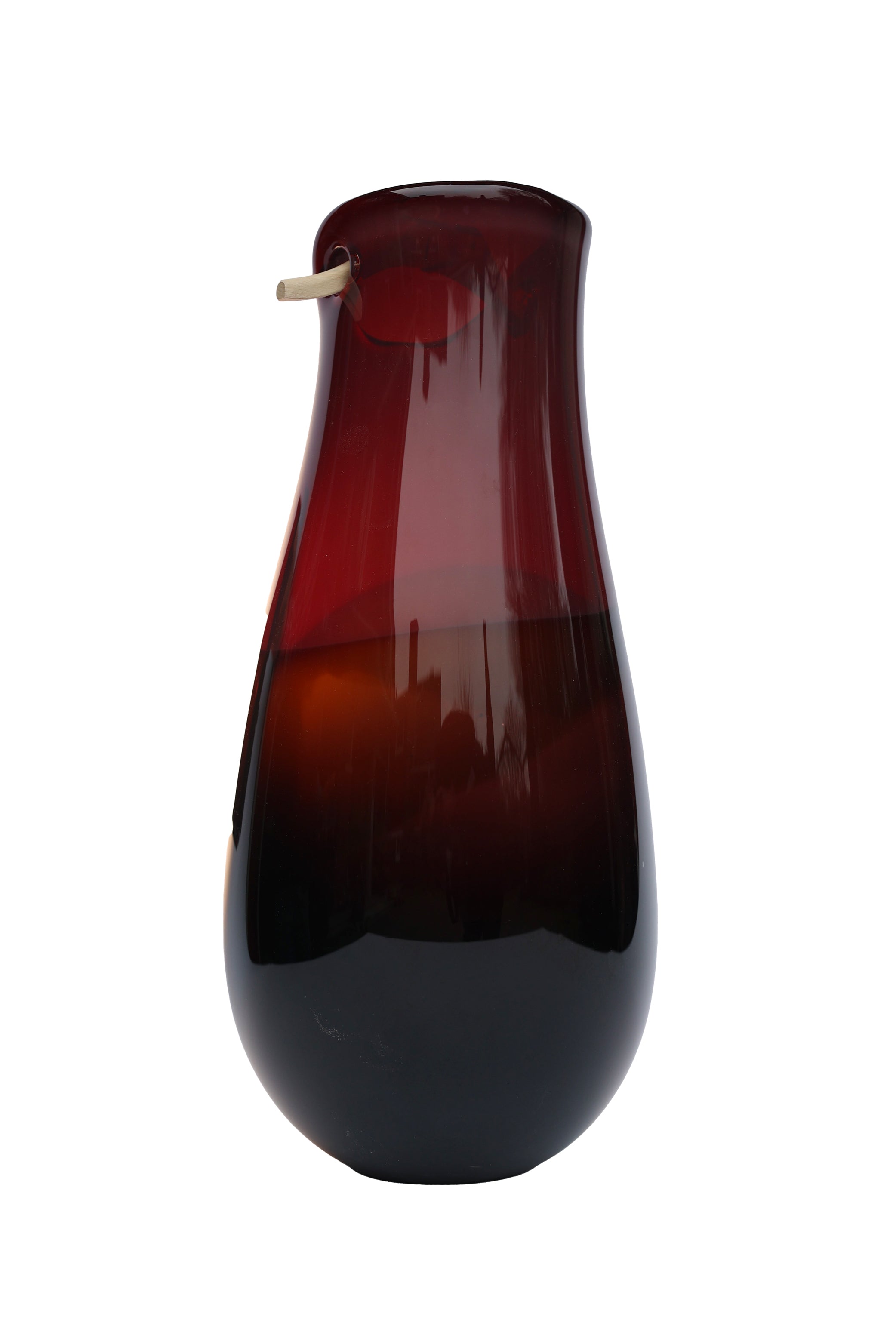 Heiki | Handblown Glass Vase with Wooden Handle