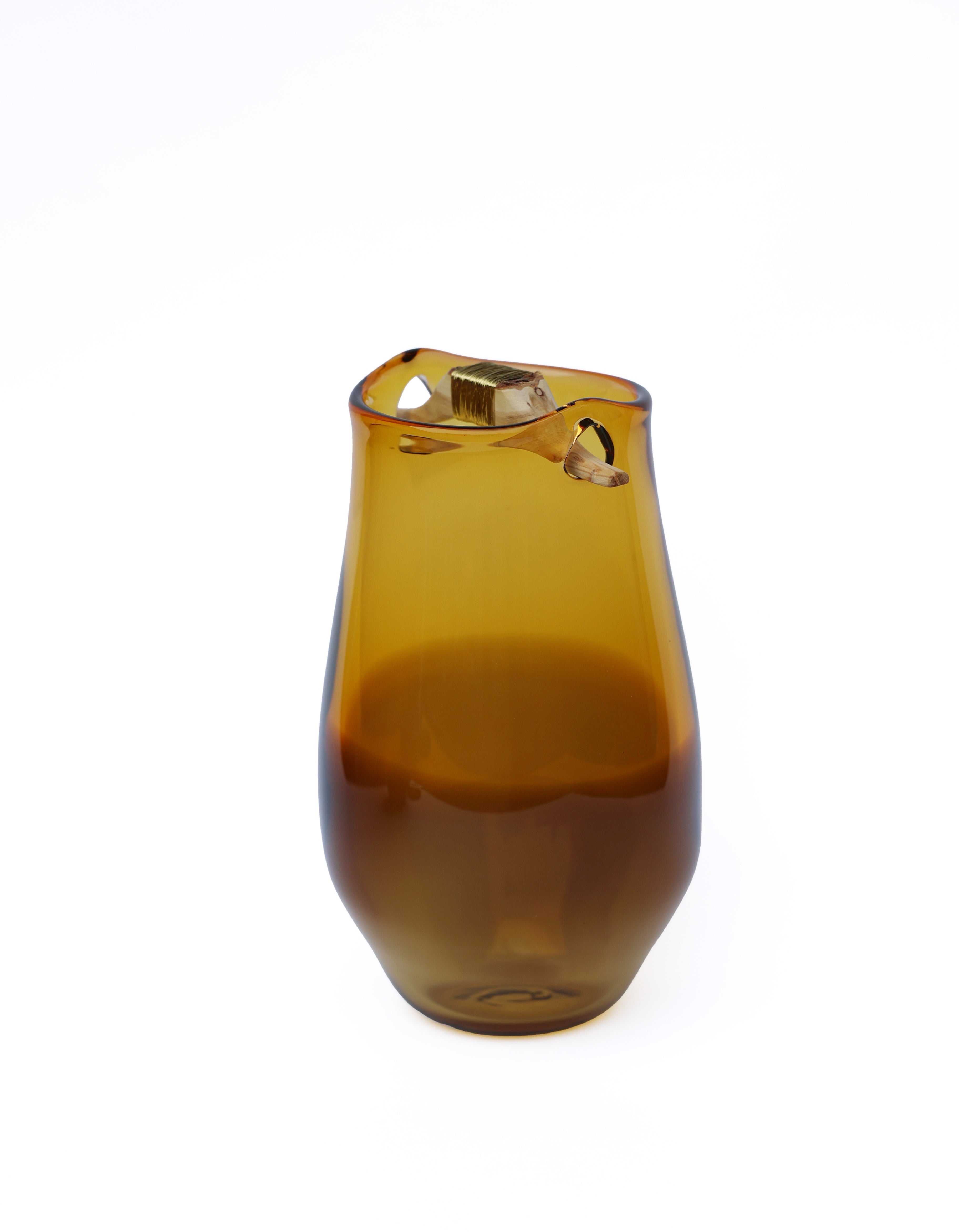 Heiki | Handblown Glass Vase with Wooden Handle