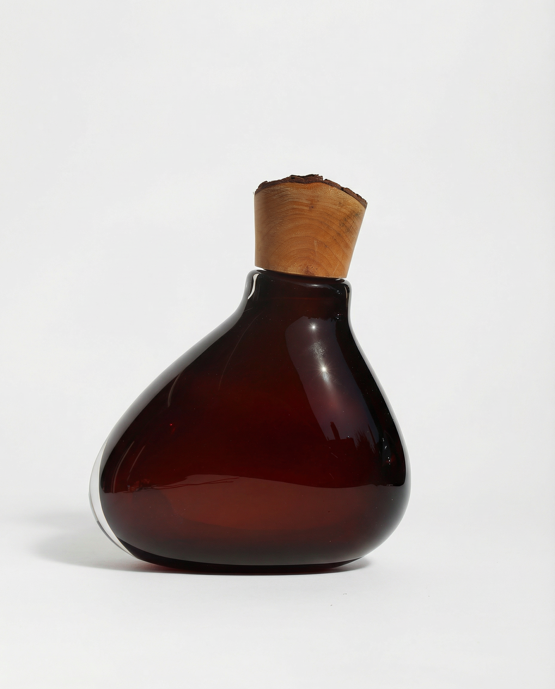 Ilona | Freehand shaped Stacking Vessel with glass & wood