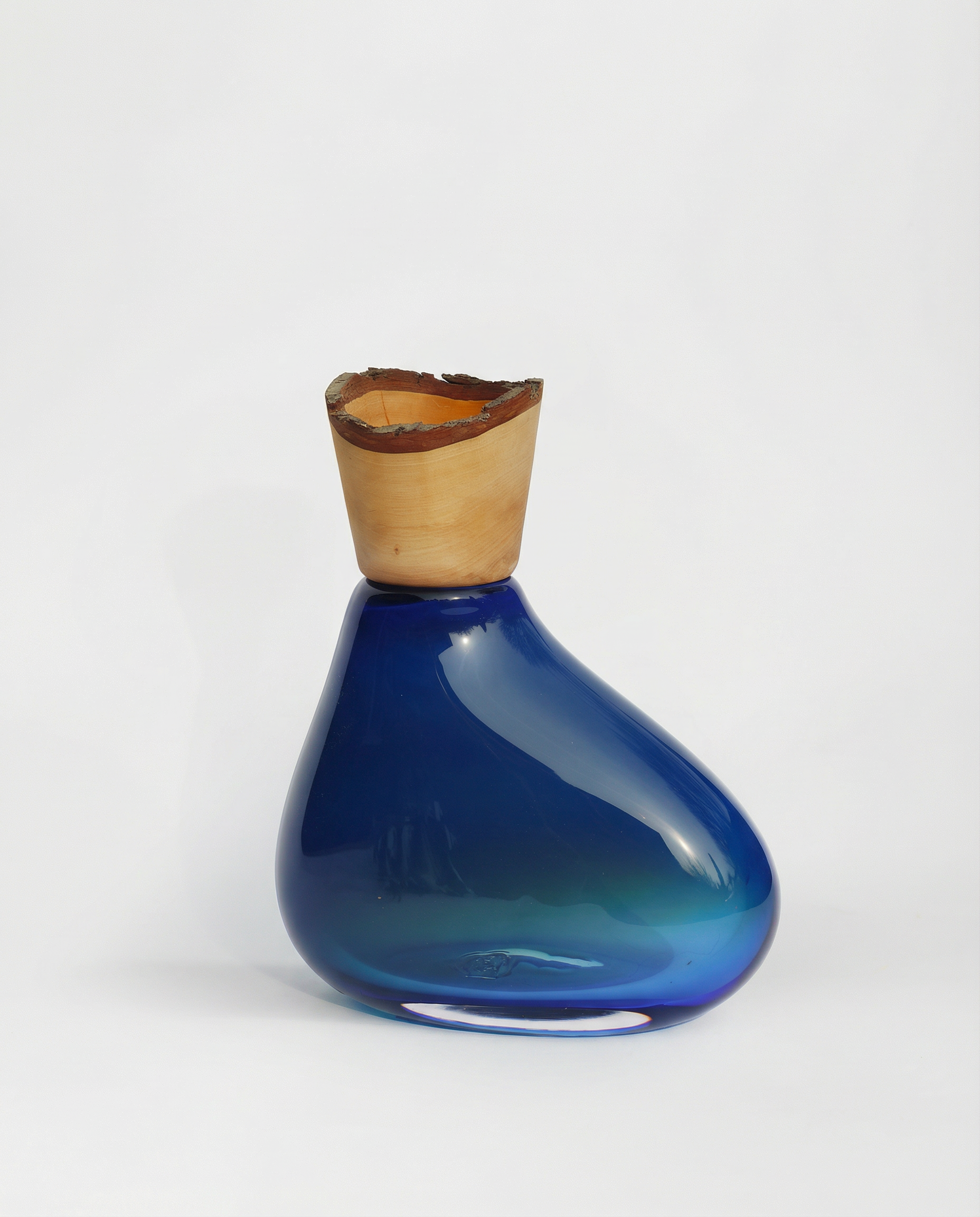 Ilona | Freehand shaped Stacking Vessel with glass & wood