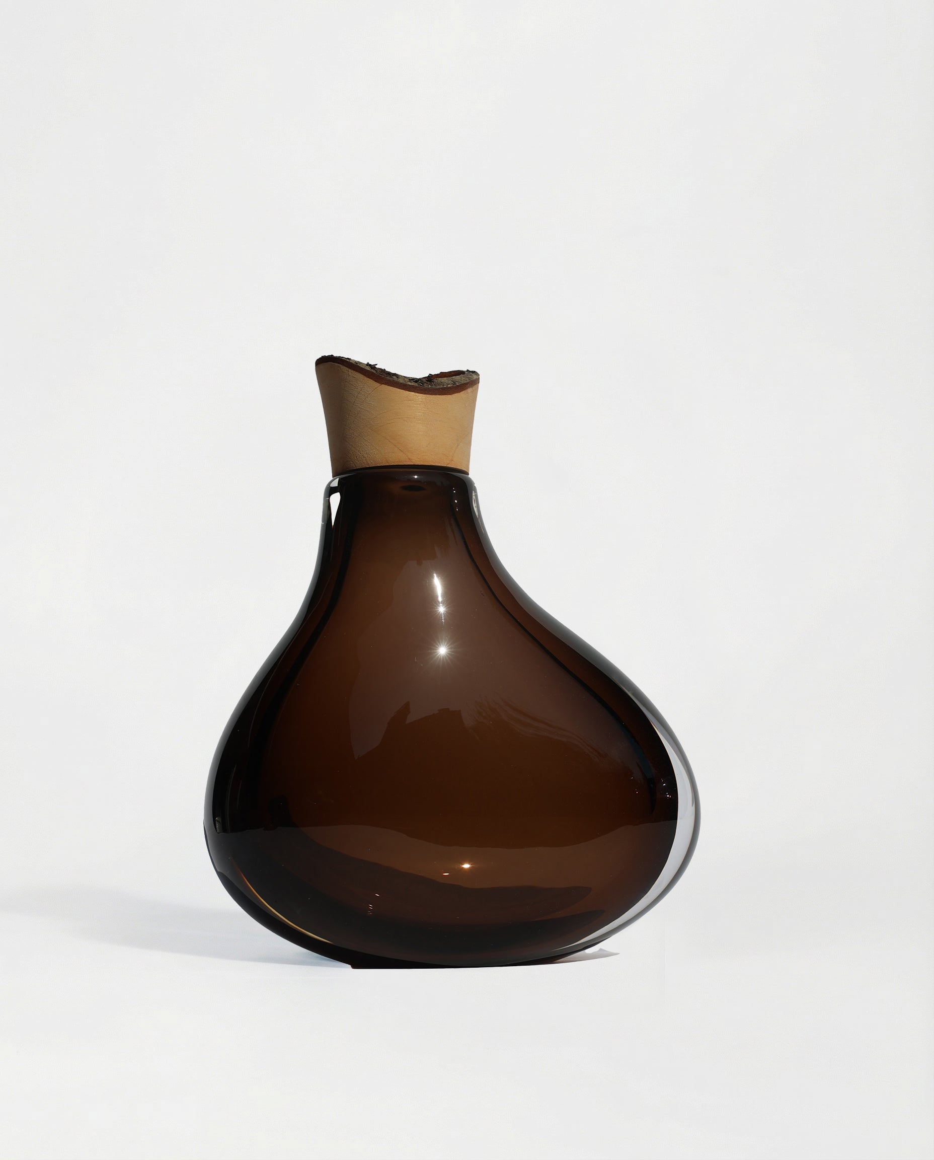 ILONA | Freehand shaped Stacking Vessel with glass & wood