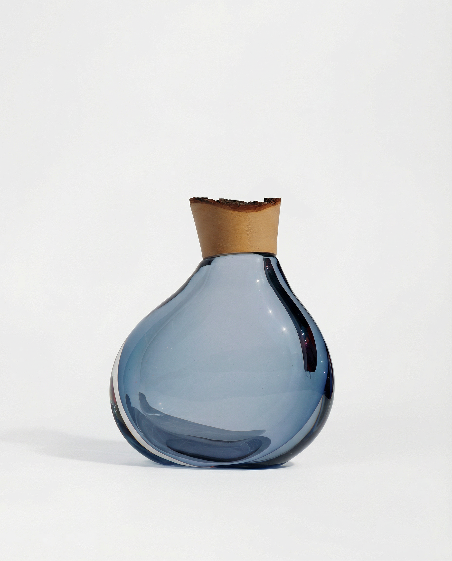 Ilona | Freehand shaped Stacking Vessel with glass & wood
