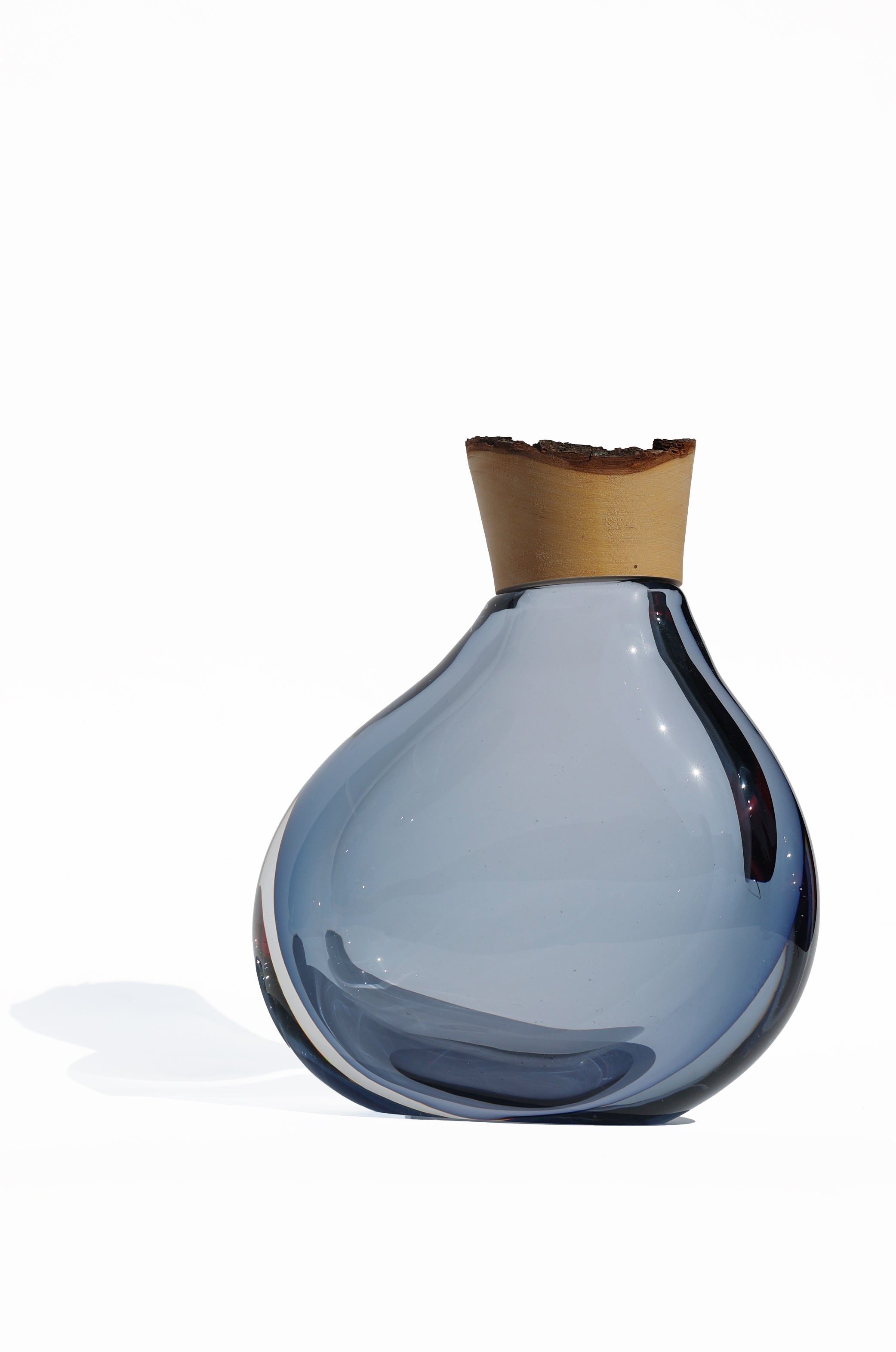 Ilona | Freehand shaped Stacking Vessel with glass & wood