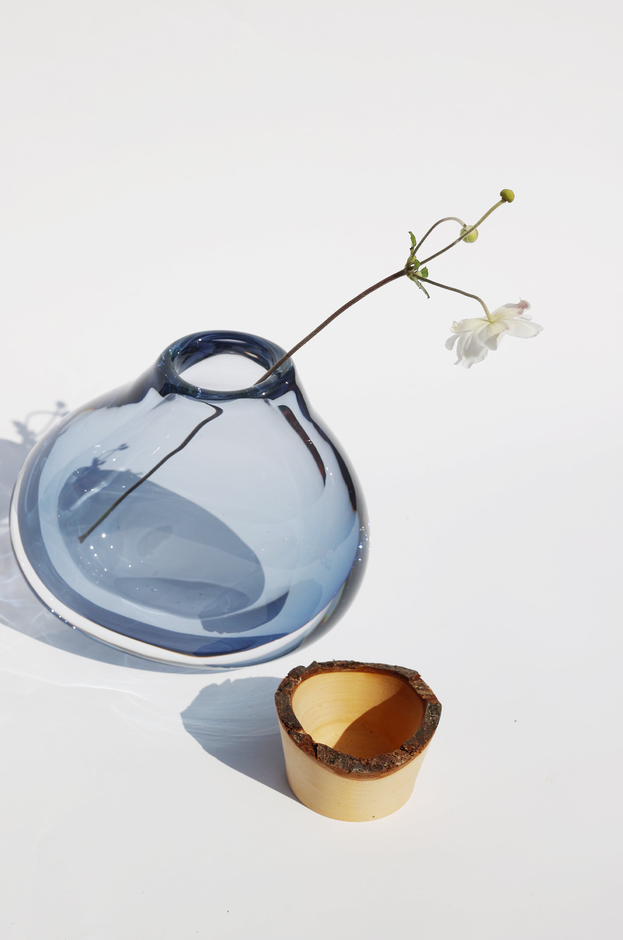 Ilona | Freehand shaped Stacking Vessel with glass & wood