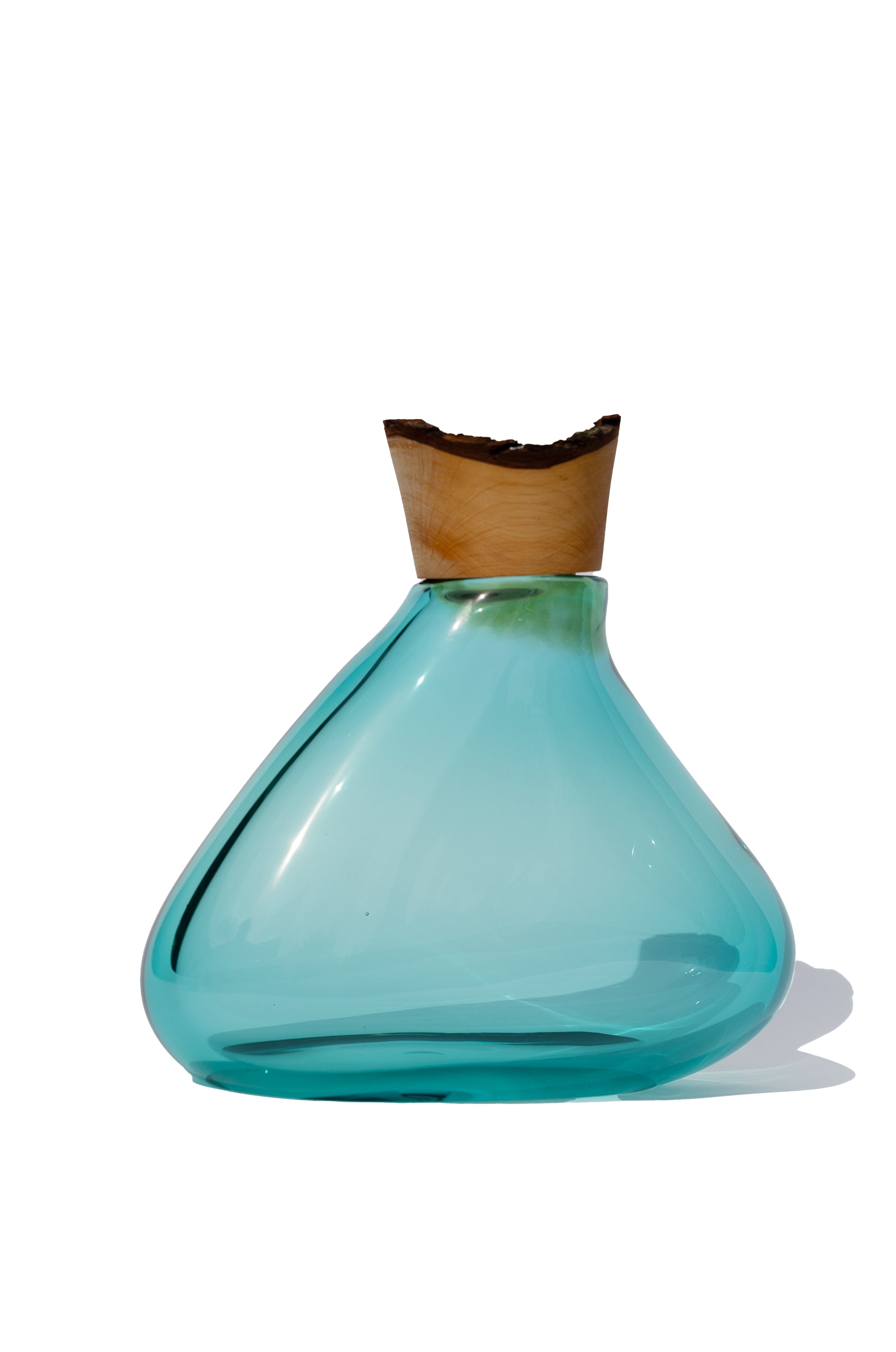 Ilona | Freehand shaped Stacking Vessel with glass & wood