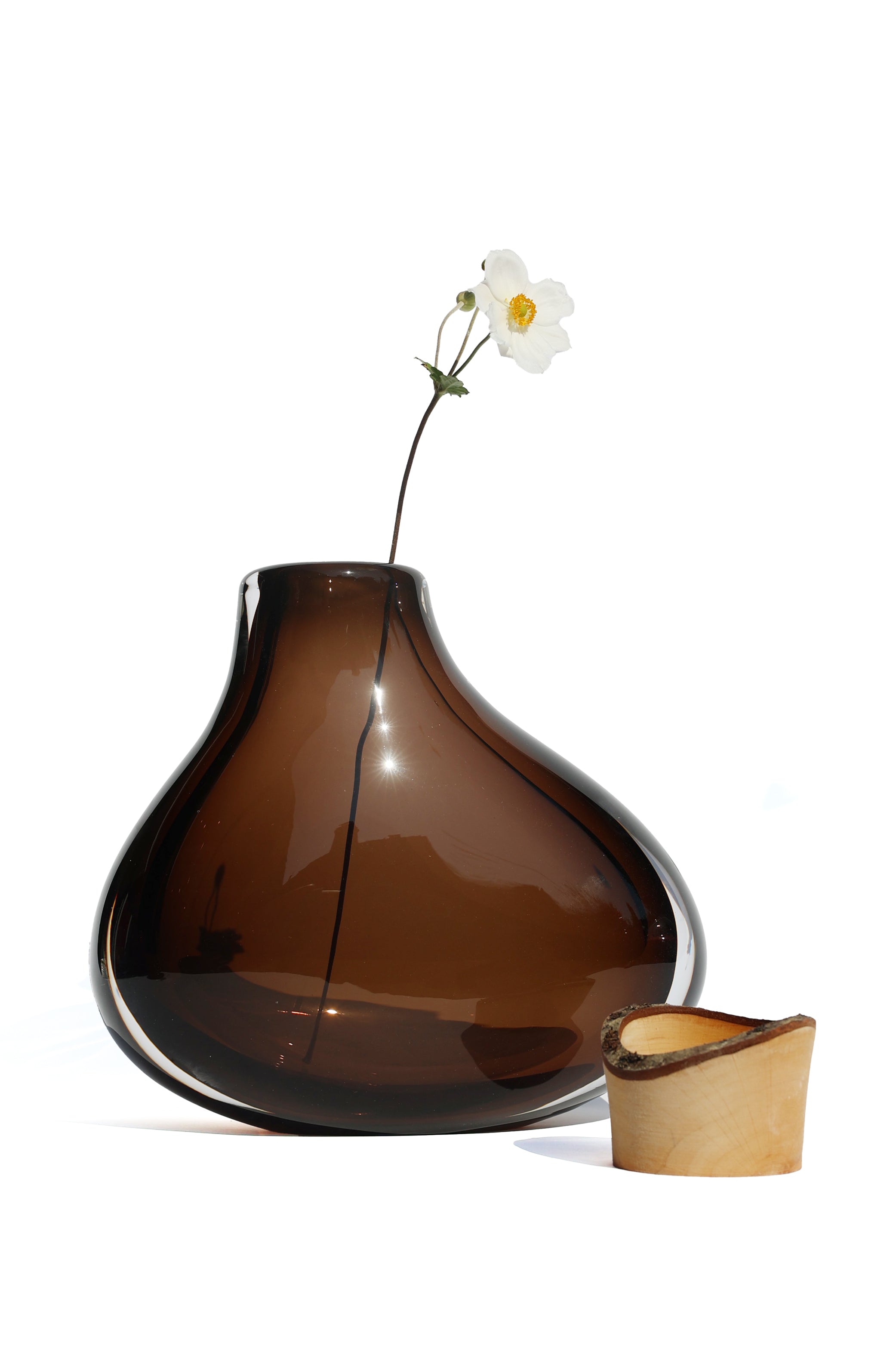 Ilona | Freehand shaped Stacking Vessel with glass & wood