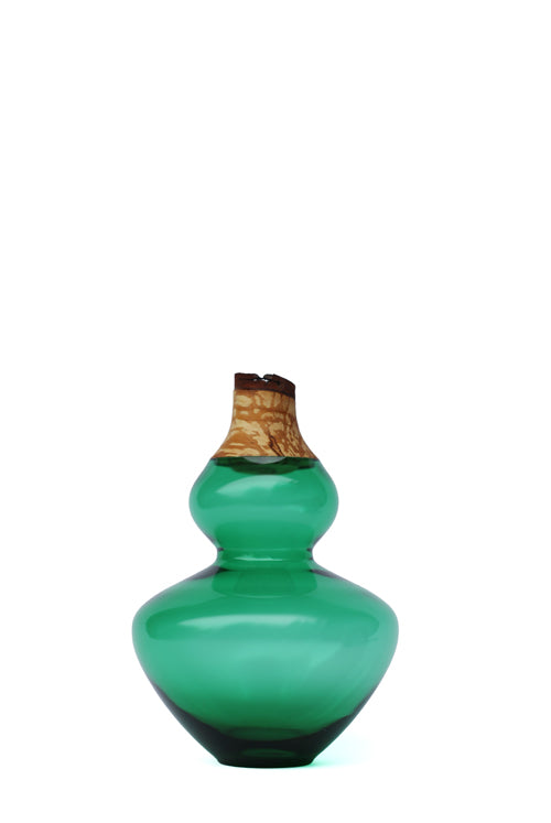 Inanna | Stacking Vessel in glass & wood