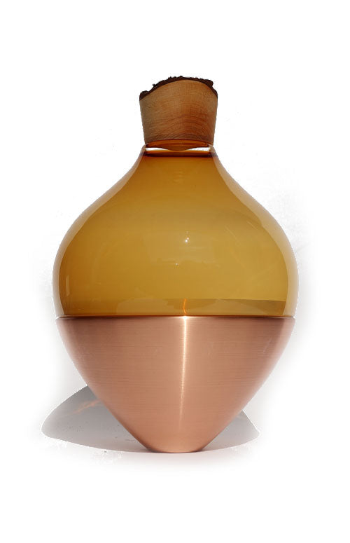 India II | Stacking Vessel in Semi-Precious Metal, Glass & Wood