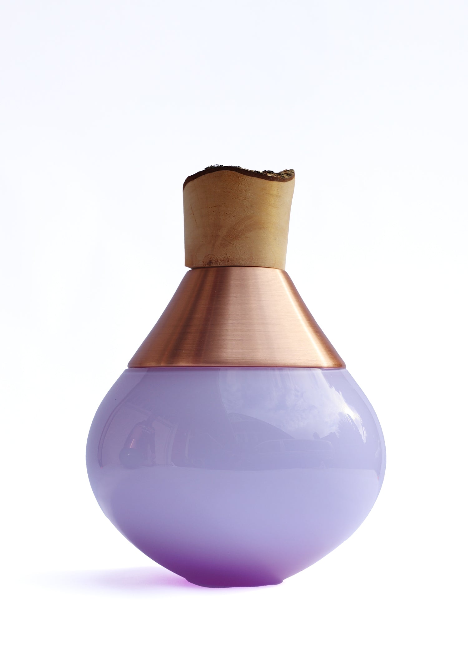 India Small II | Stacking Vessel in Semi-Precious Metal, Glass & Wood
