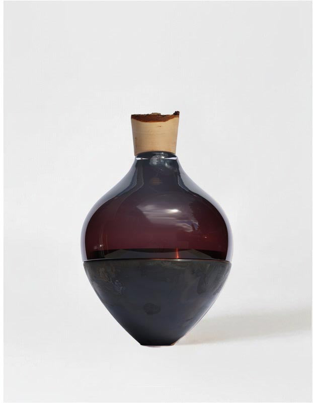 INDIA II | Stacking Vessel in Semi-Precious Metal, Glass & Wood