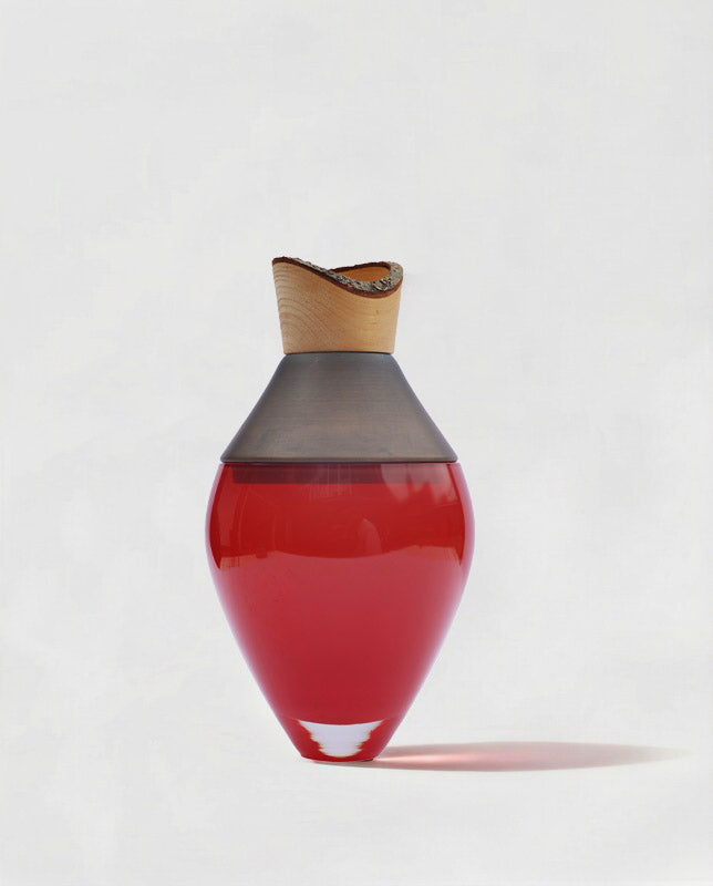 INDIA SMALL I | Stacking Vessel in Brass, Glass & Wood