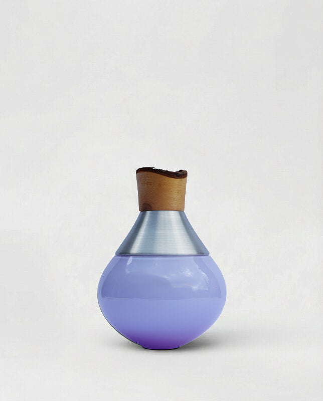 India Small II | Stacking Vessel in Brass, Glass & Wood