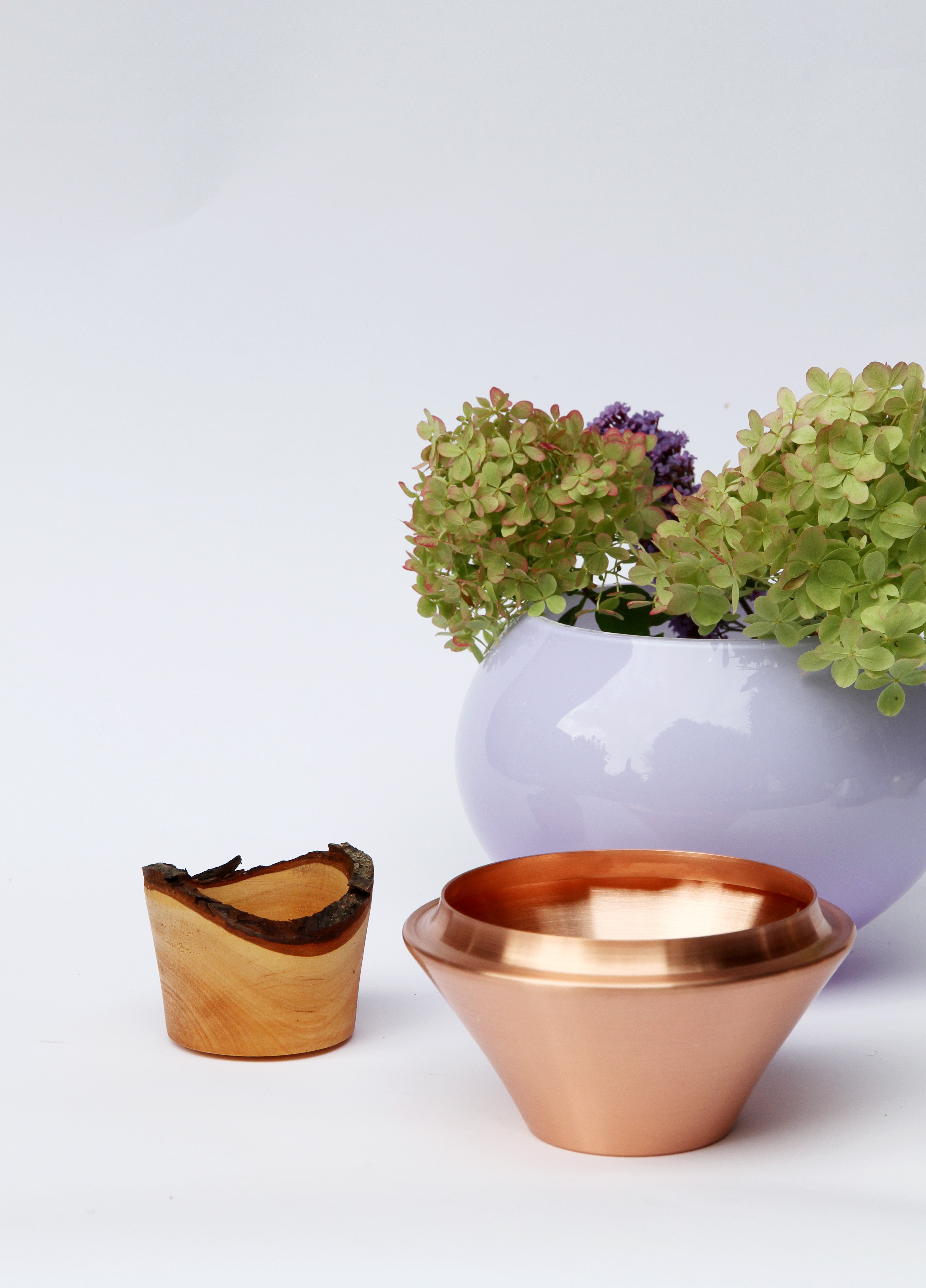 India Small II | Stacking Vessel in Semi-Precious Metal, Glass & Wood