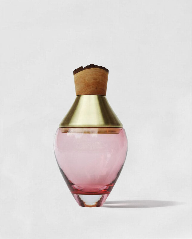 INDIA SMALL I | Stacking Vessel in Brass, Glass & Wood