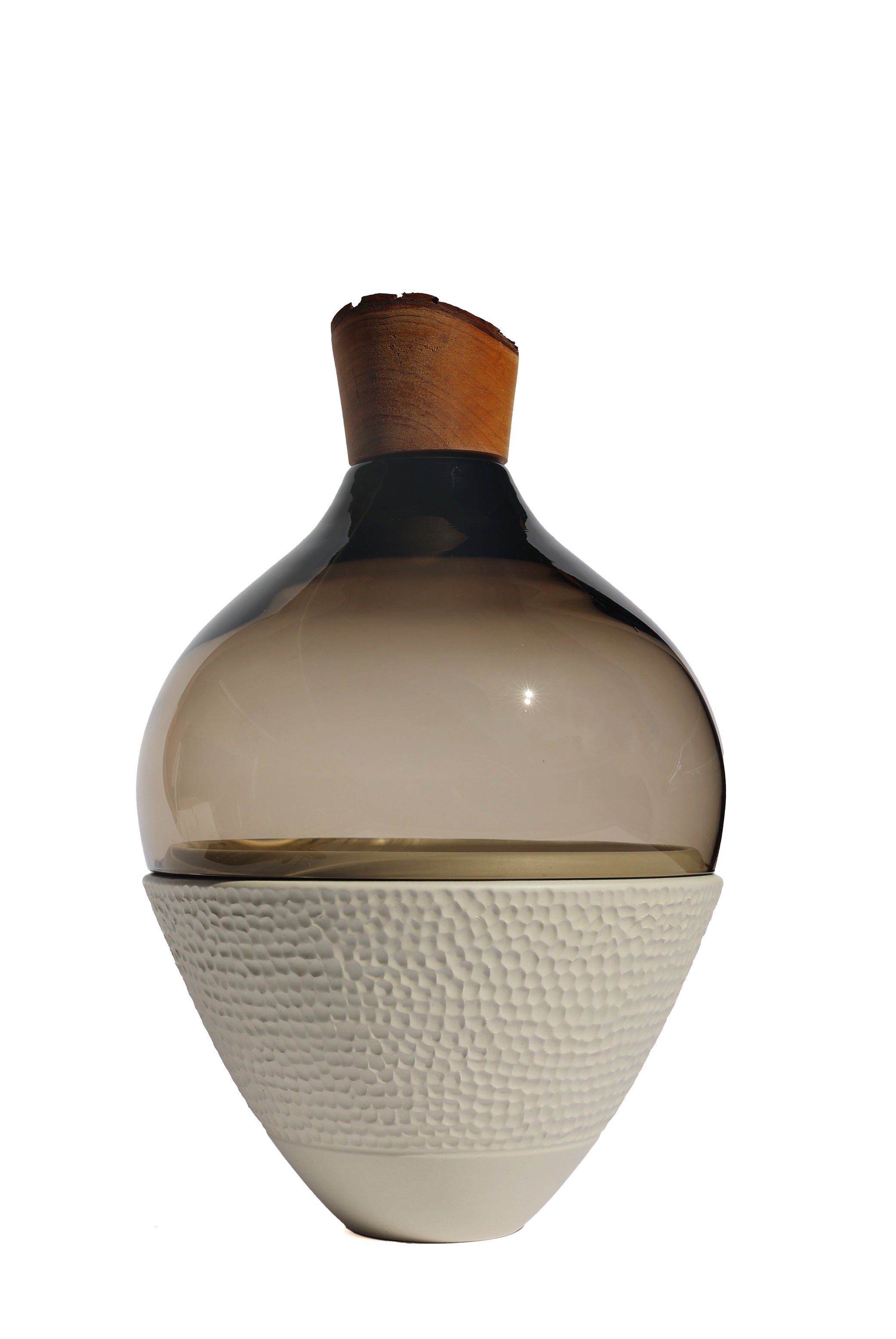 Serano | Stacking Vessel in Ceramic, Glass, and Wood