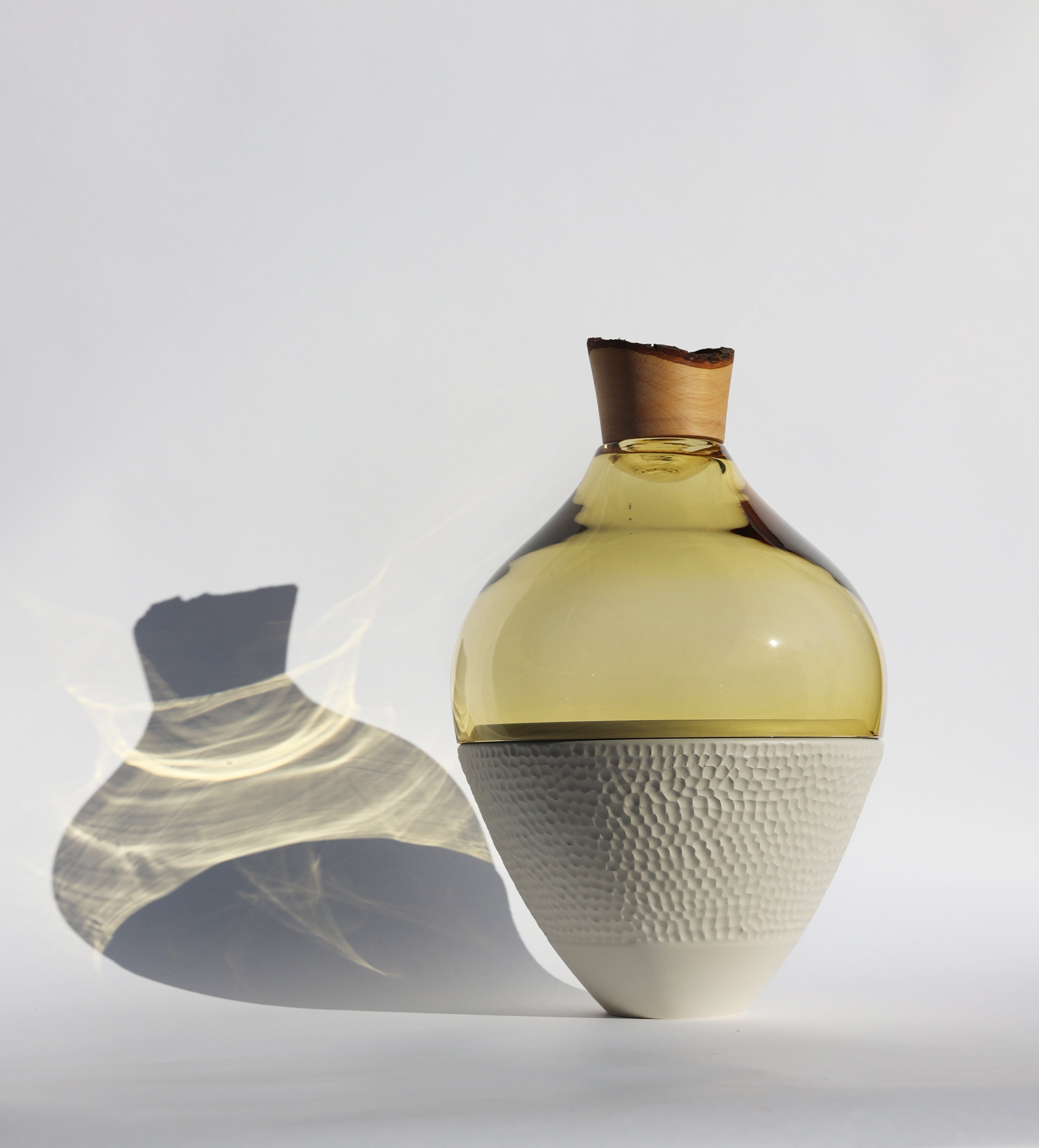 Serano | Stacking Vessel in Ceramic, Glass, and Wood