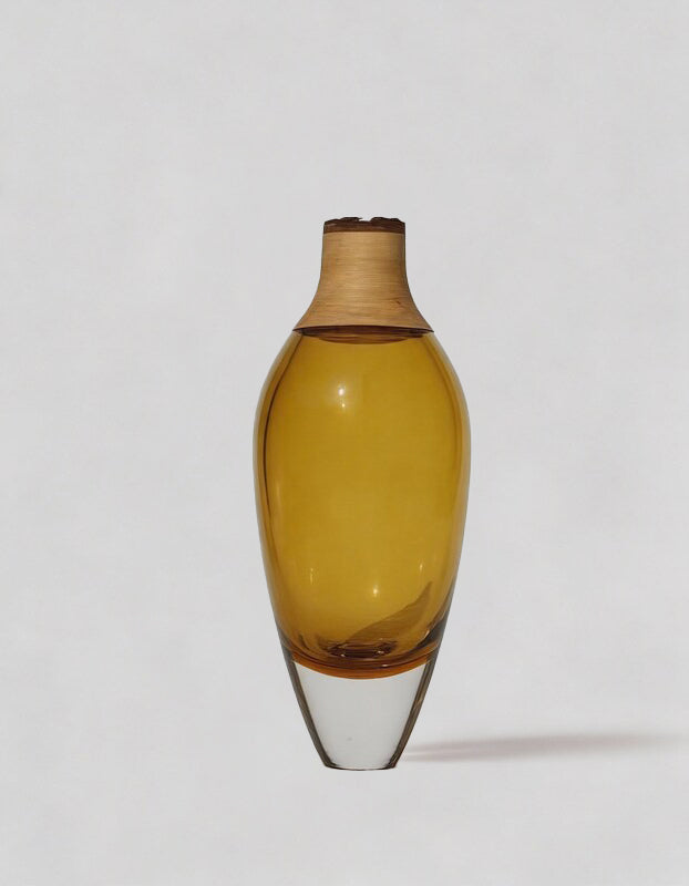 Matisse I  | Stacking Vessel in Glass & Wood