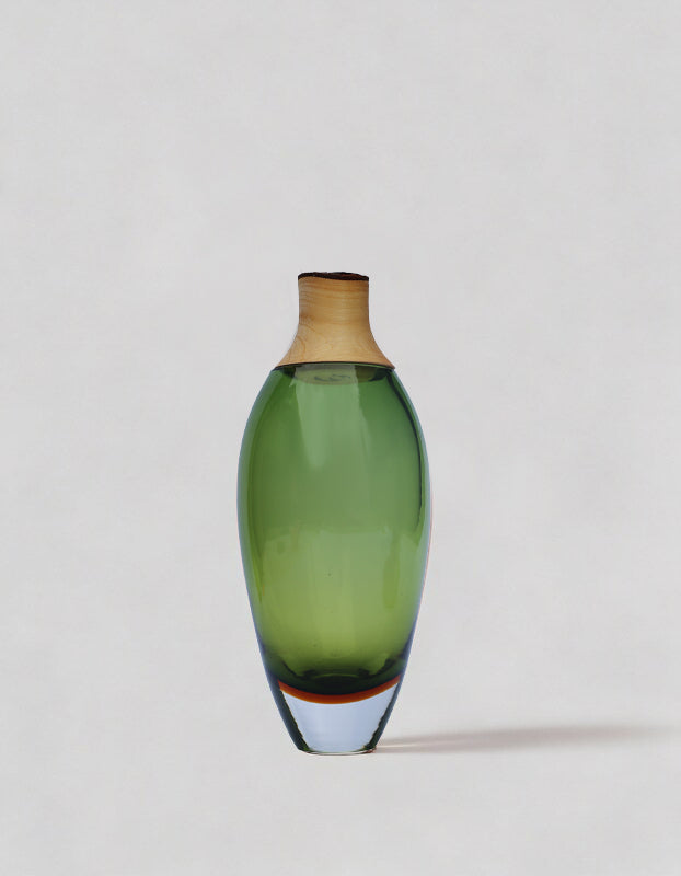 Matisse I  | Stacking Vessel in Glass & Wood
