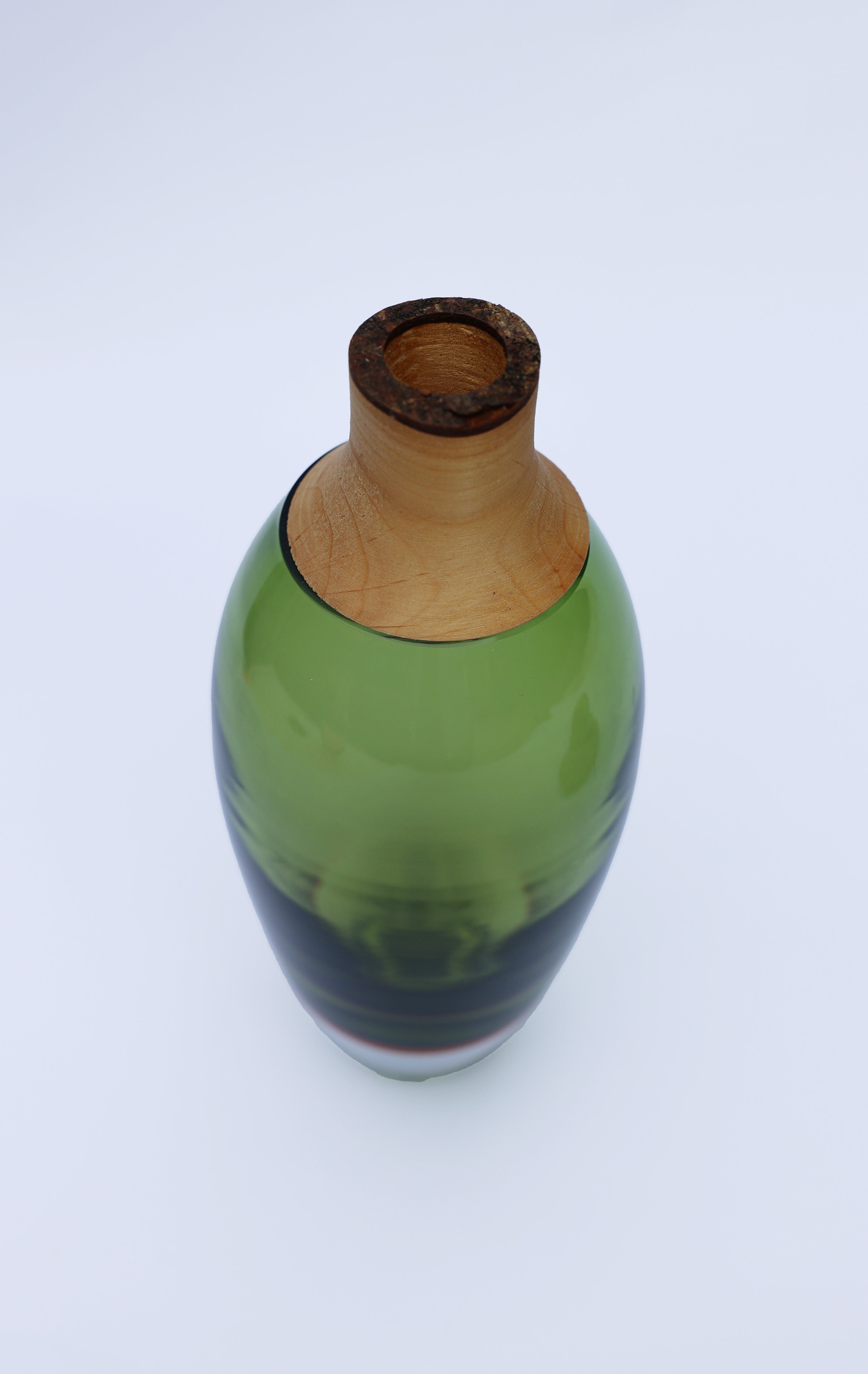 Matisse I  | Stacking Vessel in Glass & Wood