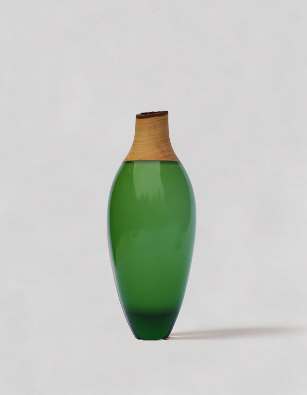 MATISSE I  | Stacking Vessel in Glass & Wood