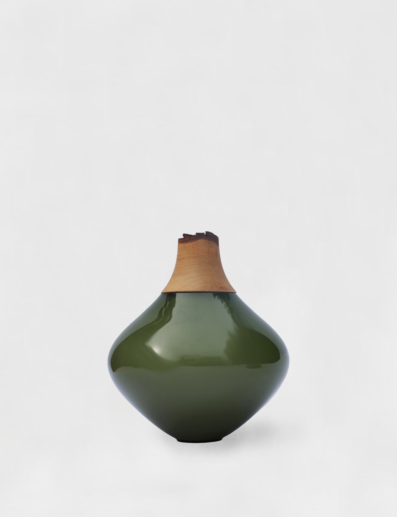 Matisse II | Stacking Vessel in Glass & Wood
