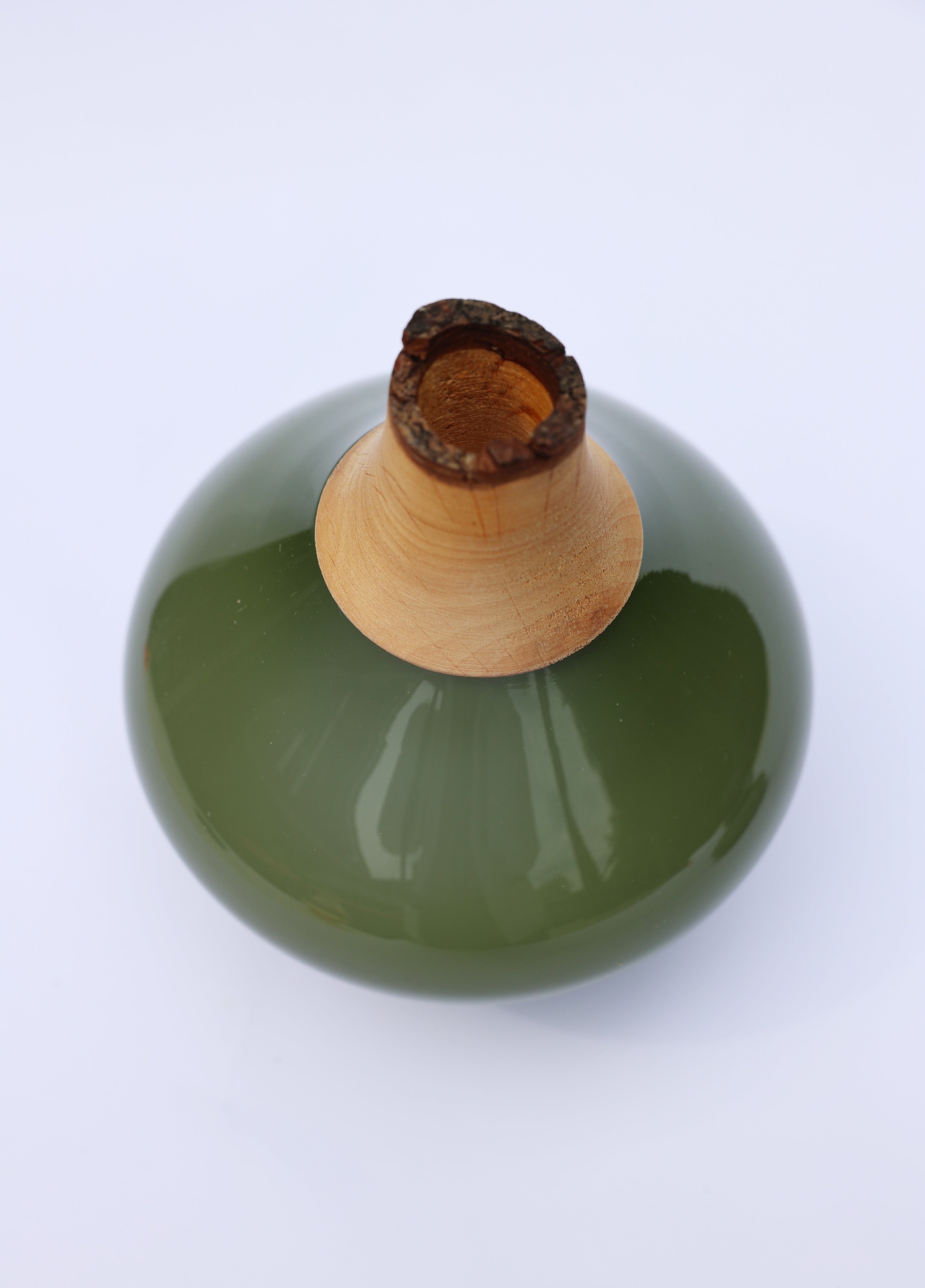 Matisse II | Stacking Vessel in Glass & Wood
