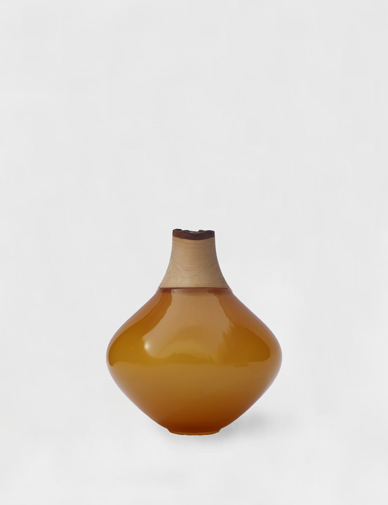 Matisse II | Stacking Vessel in Glass & Wood